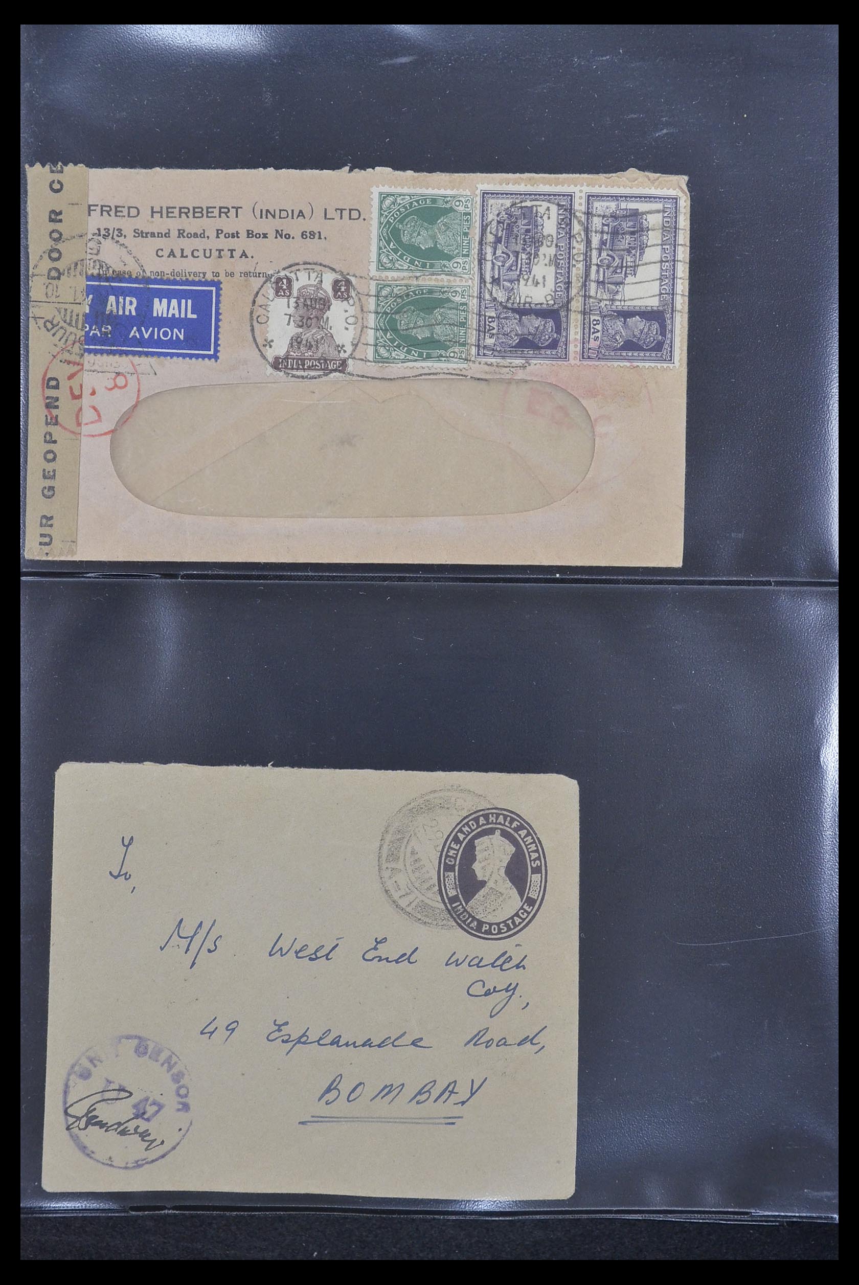 33724 088 - Postzegelverzameling 33724 India en staten brieven 1865-1949.