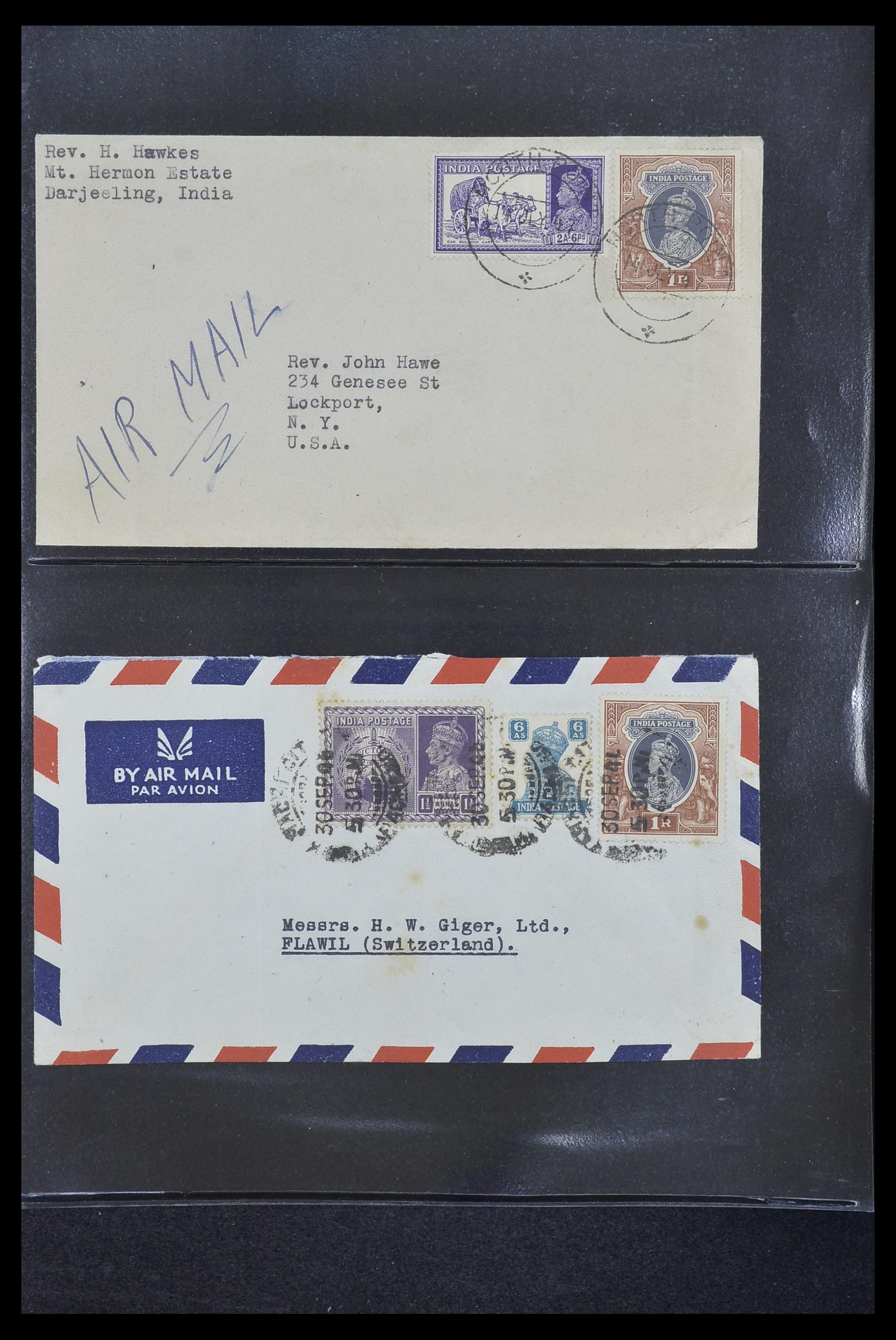 33724 092 - Postzegelverzameling 33724 India en staten brieven 1865-1949.