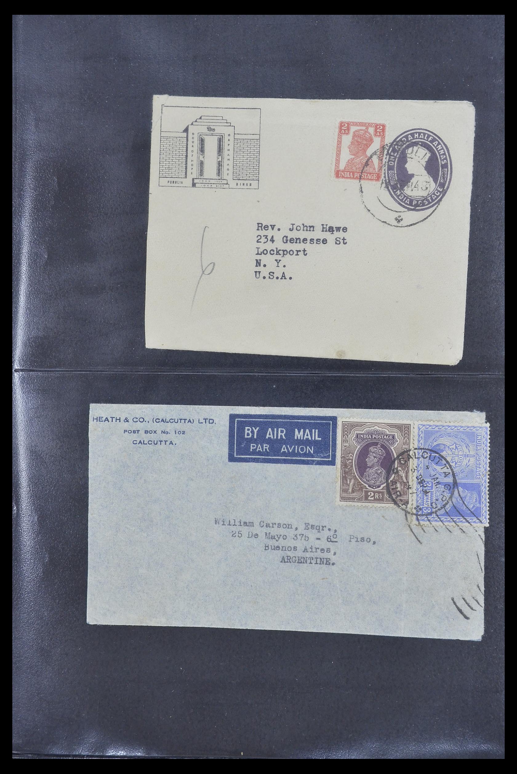 33724 093 - Postzegelverzameling 33724 India en staten brieven 1865-1949.