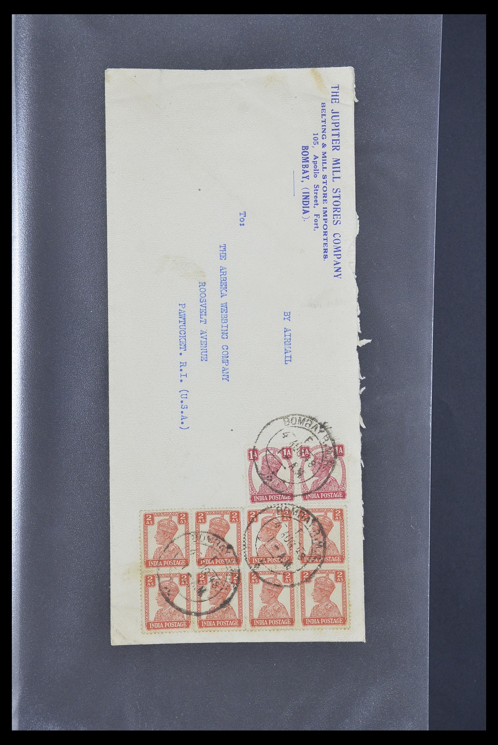 33724 097 - Postzegelverzameling 33724 India en staten brieven 1865-1949.