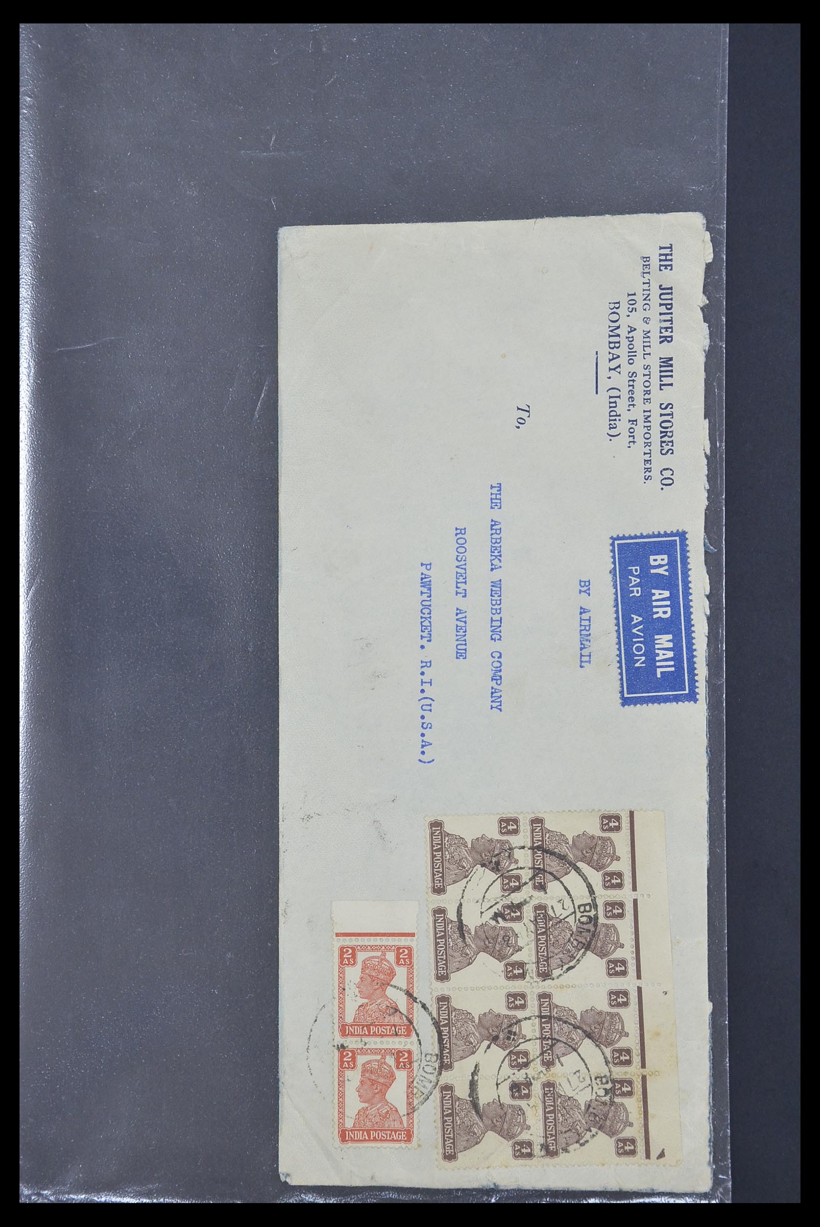 33724 098 - Postzegelverzameling 33724 India en staten brieven 1865-1949.