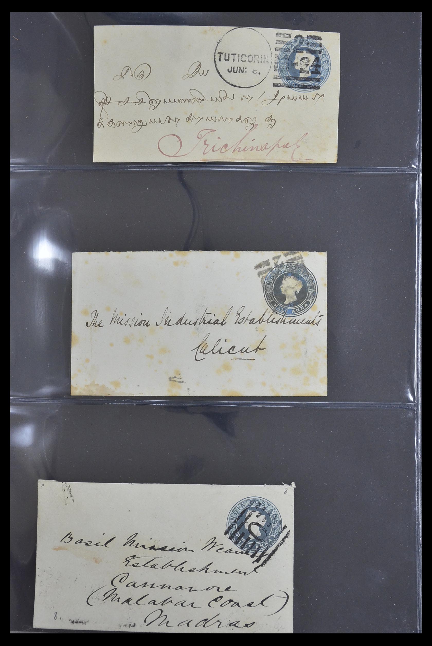 33724 104 - Postzegelverzameling 33724 India en staten brieven 1865-1949.