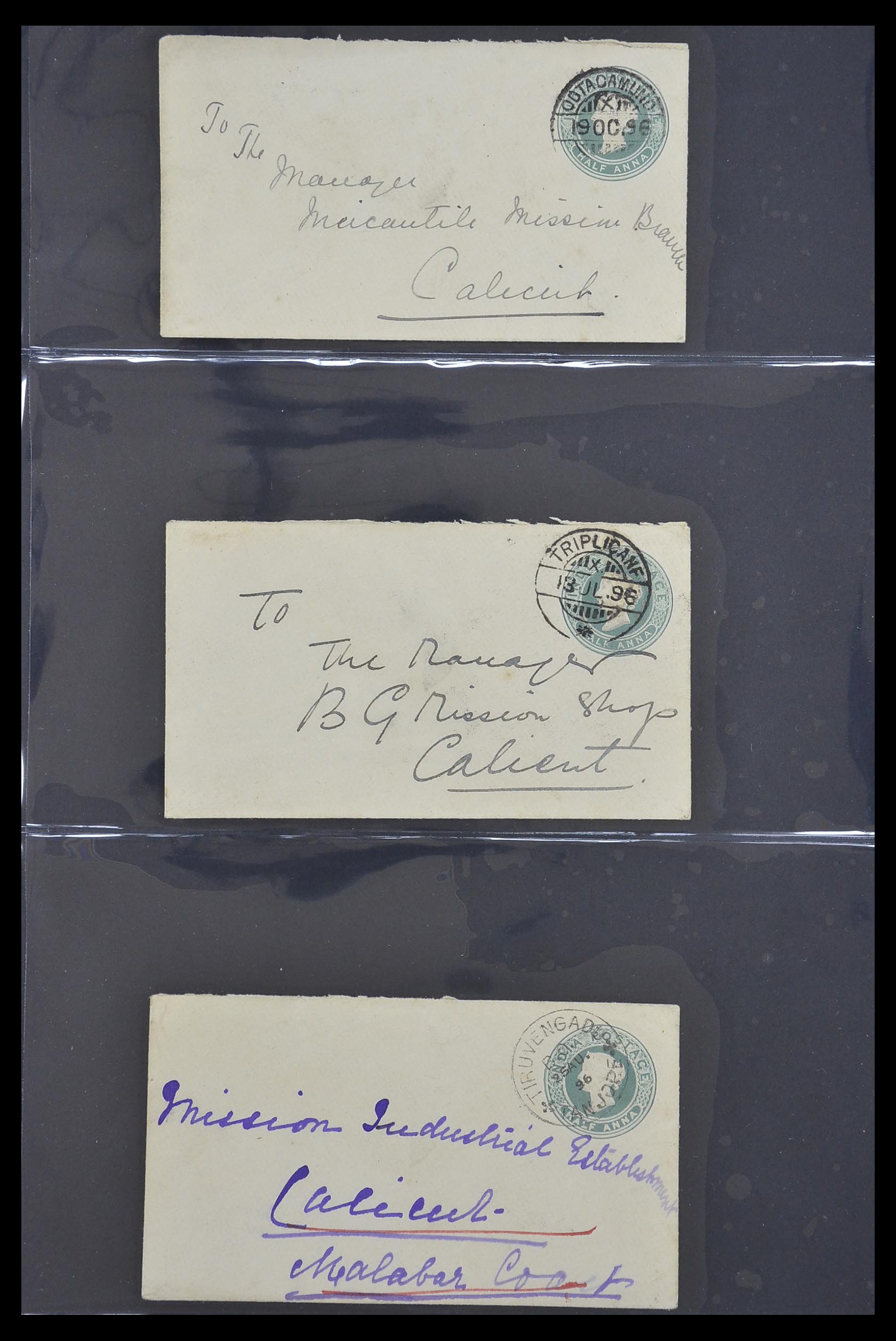 33724 138 - Postzegelverzameling 33724 India en staten brieven 1865-1949.