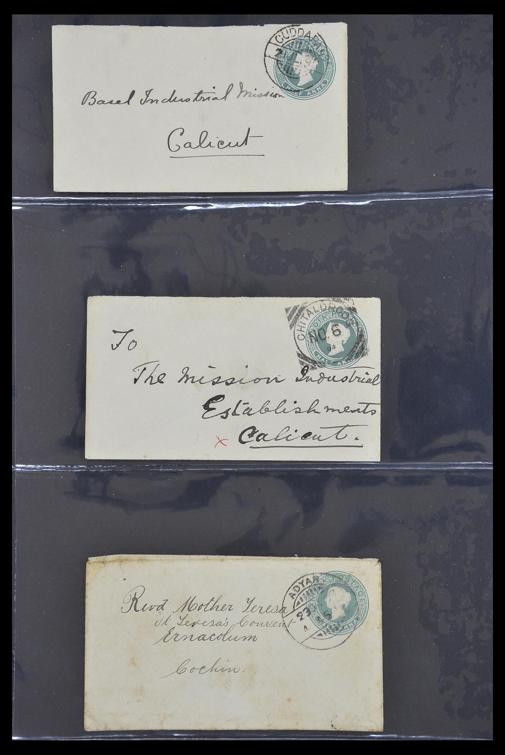 33724 154 - Postzegelverzameling 33724 India en staten brieven 1865-1949.
