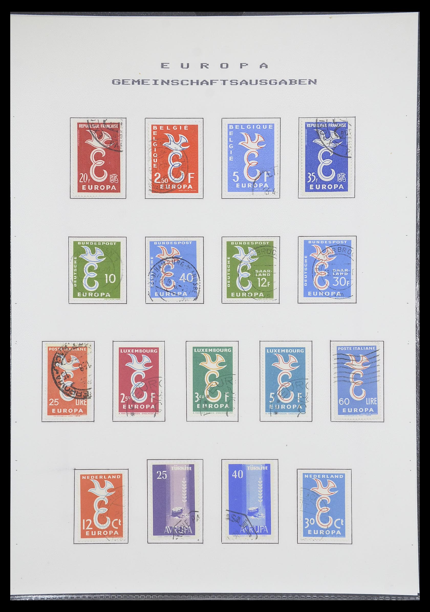 33728 011 - Postzegelverzameling 33728 Europa CEPT 1950-1985.