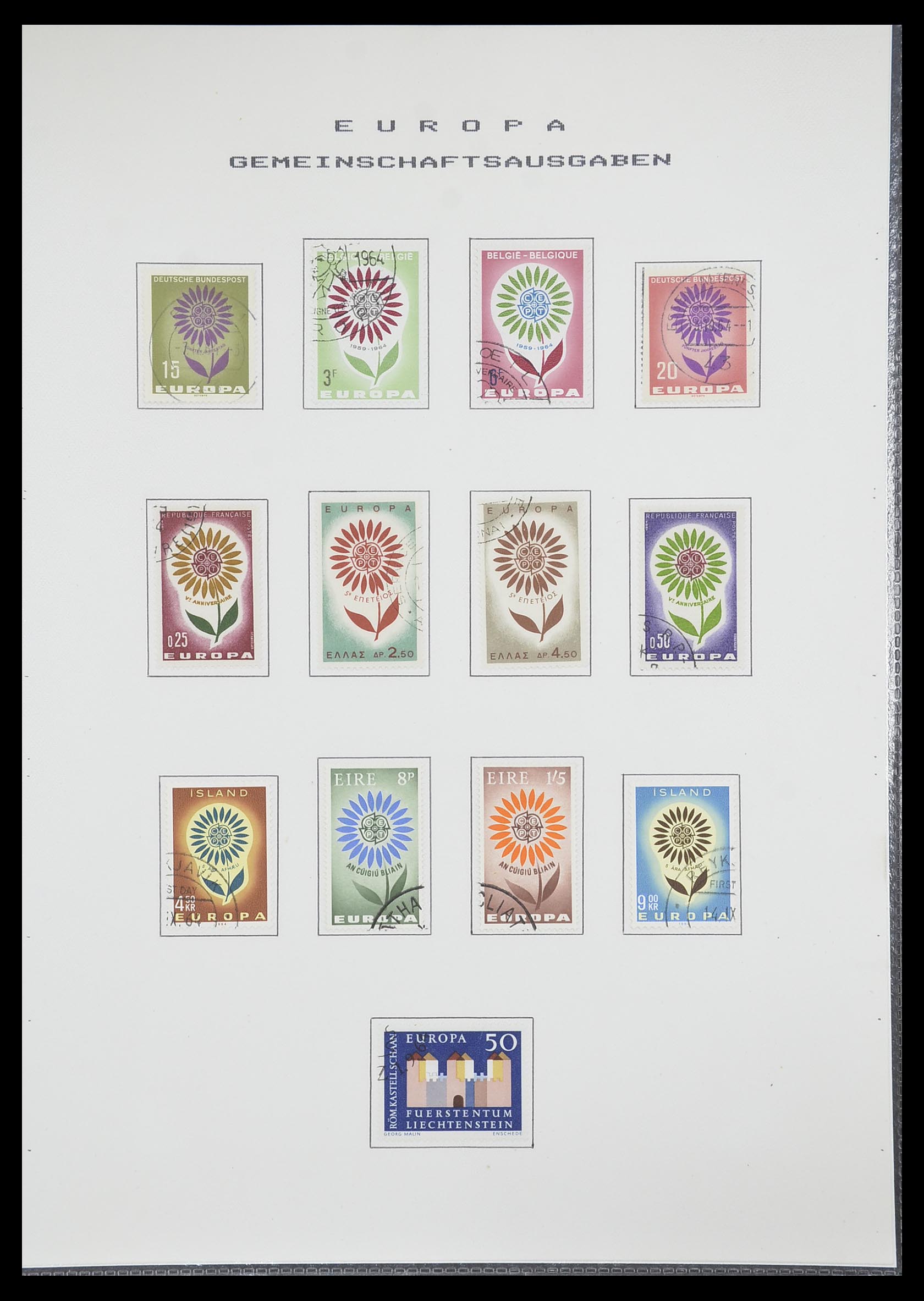 33728 033 - Postzegelverzameling 33728 Europa CEPT 1950-1985.