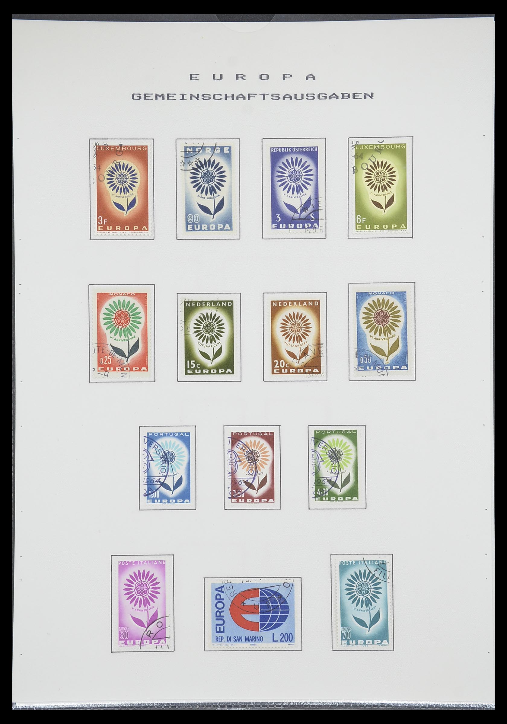 33728 034 - Postzegelverzameling 33728 Europa CEPT 1950-1985.
