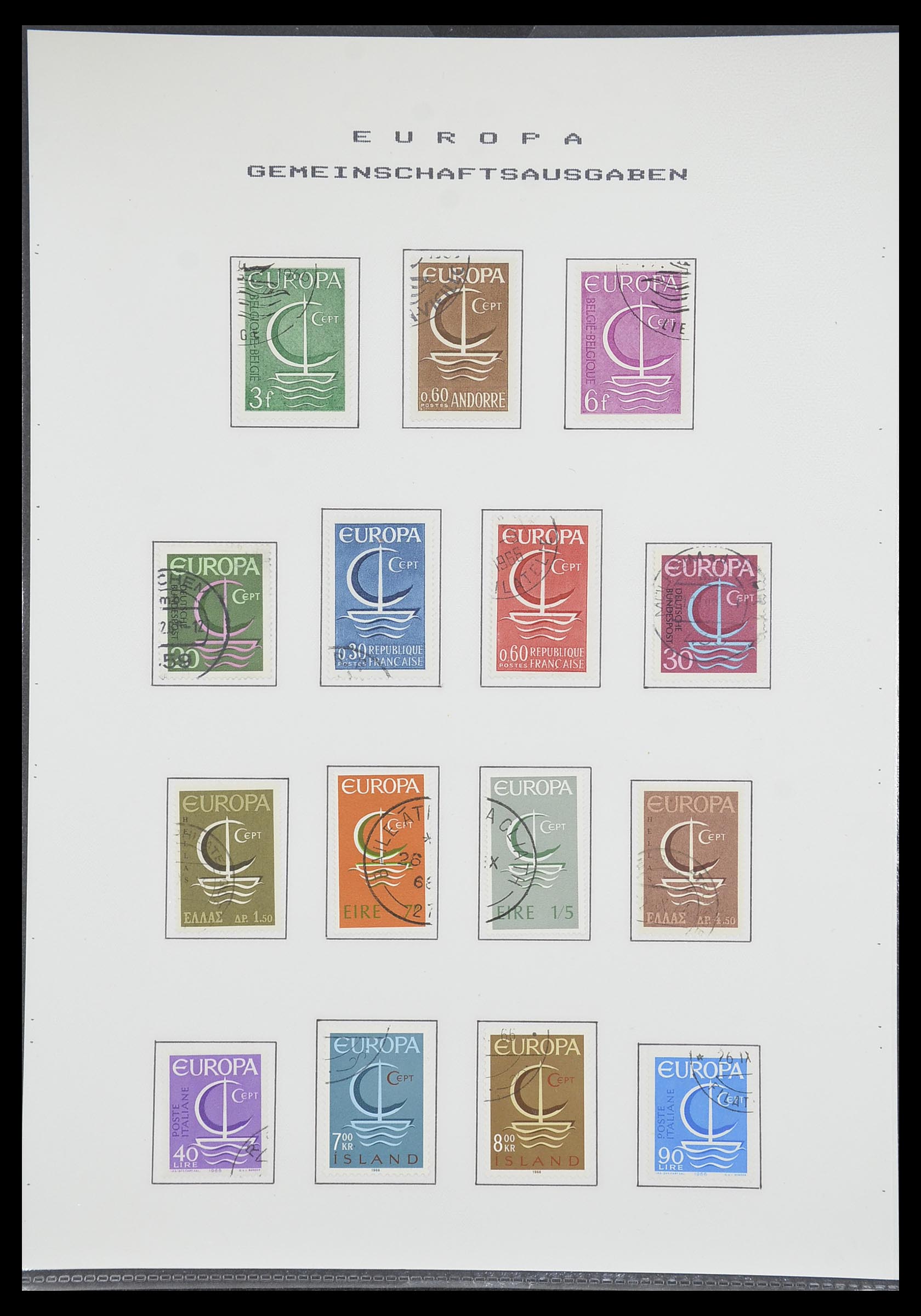 33728 041 - Postzegelverzameling 33728 Europa CEPT 1950-1985.
