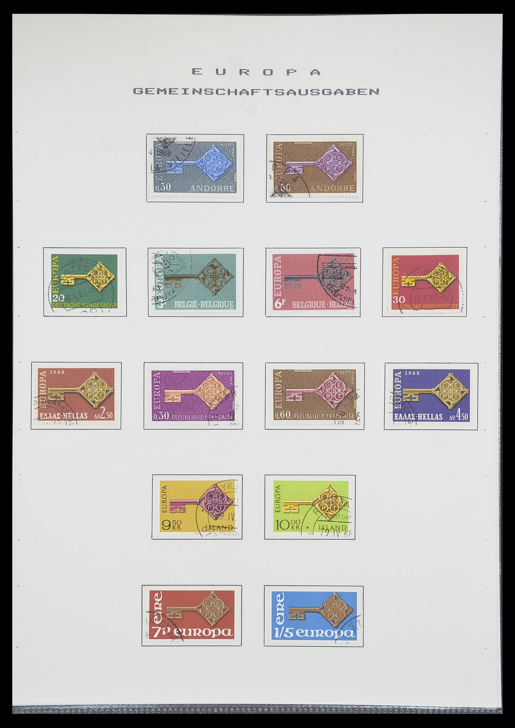 33728 047 - Postzegelverzameling 33728 Europa CEPT 1950-1985.
