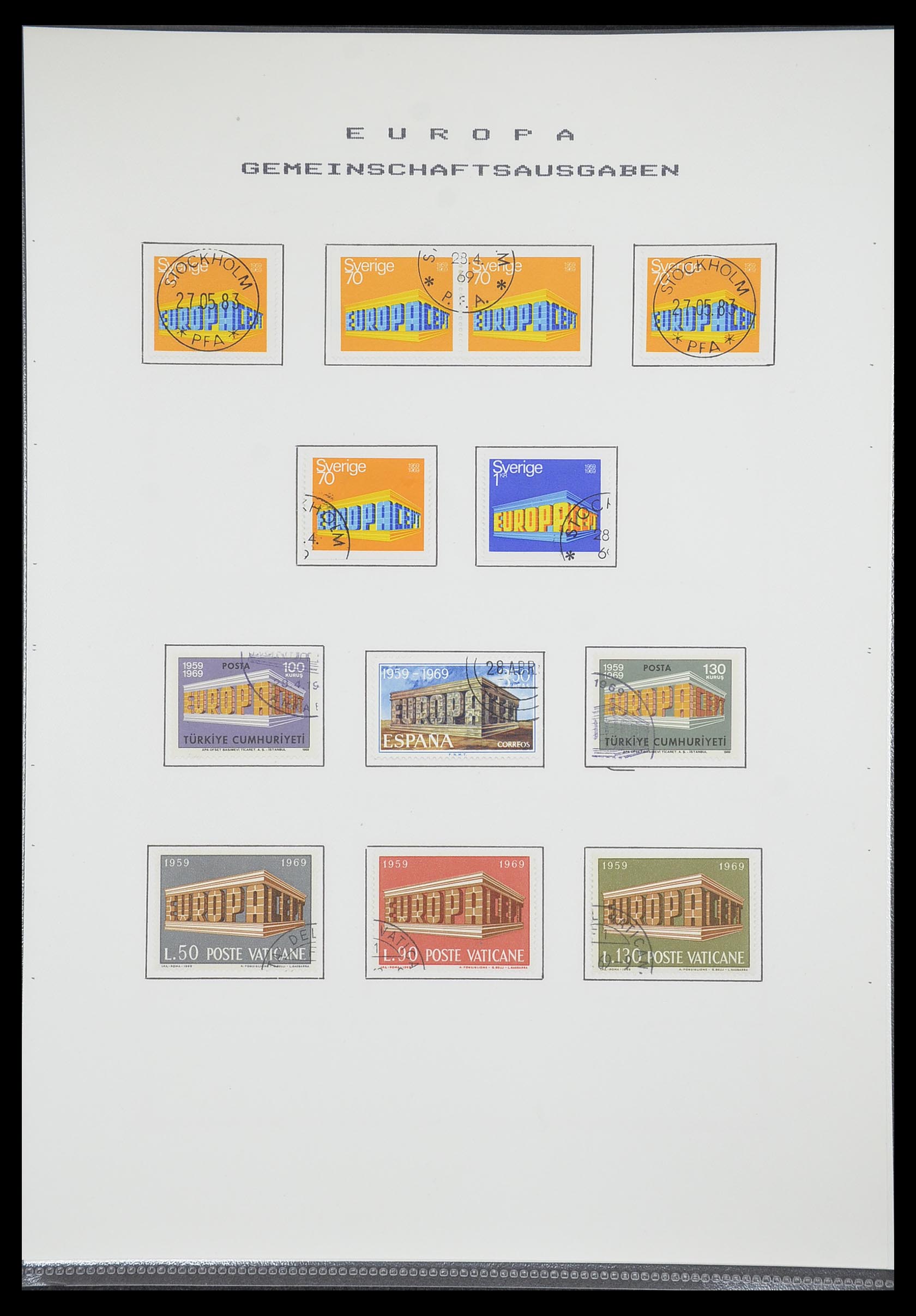 33728 054 - Postzegelverzameling 33728 Europa CEPT 1950-1985.