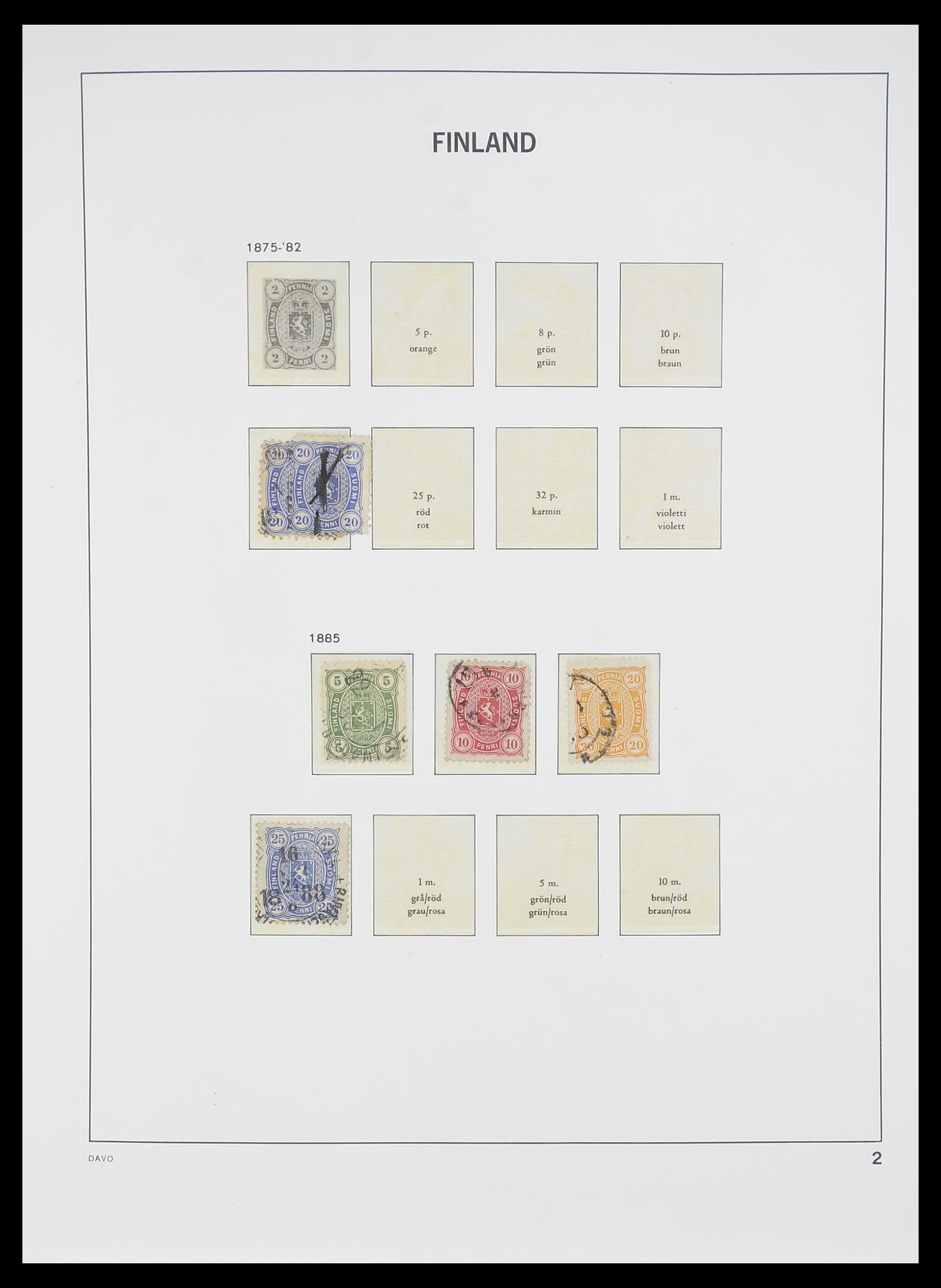 33729 001 - Postzegelverzameling 33729 Finland 1875-1998.