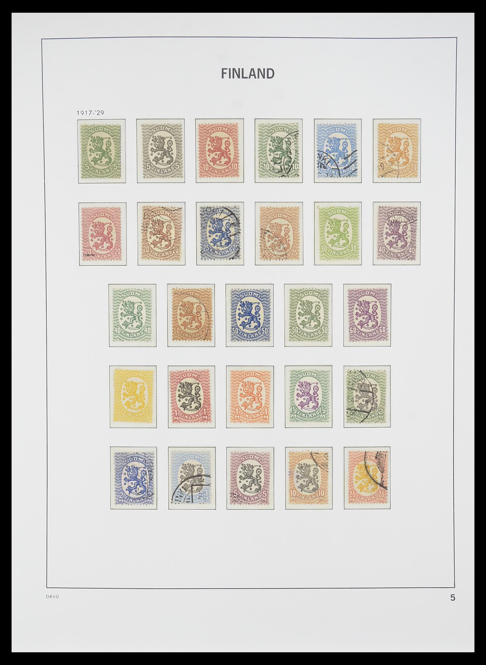 33729 004 - Postzegelverzameling 33729 Finland 1875-1998.