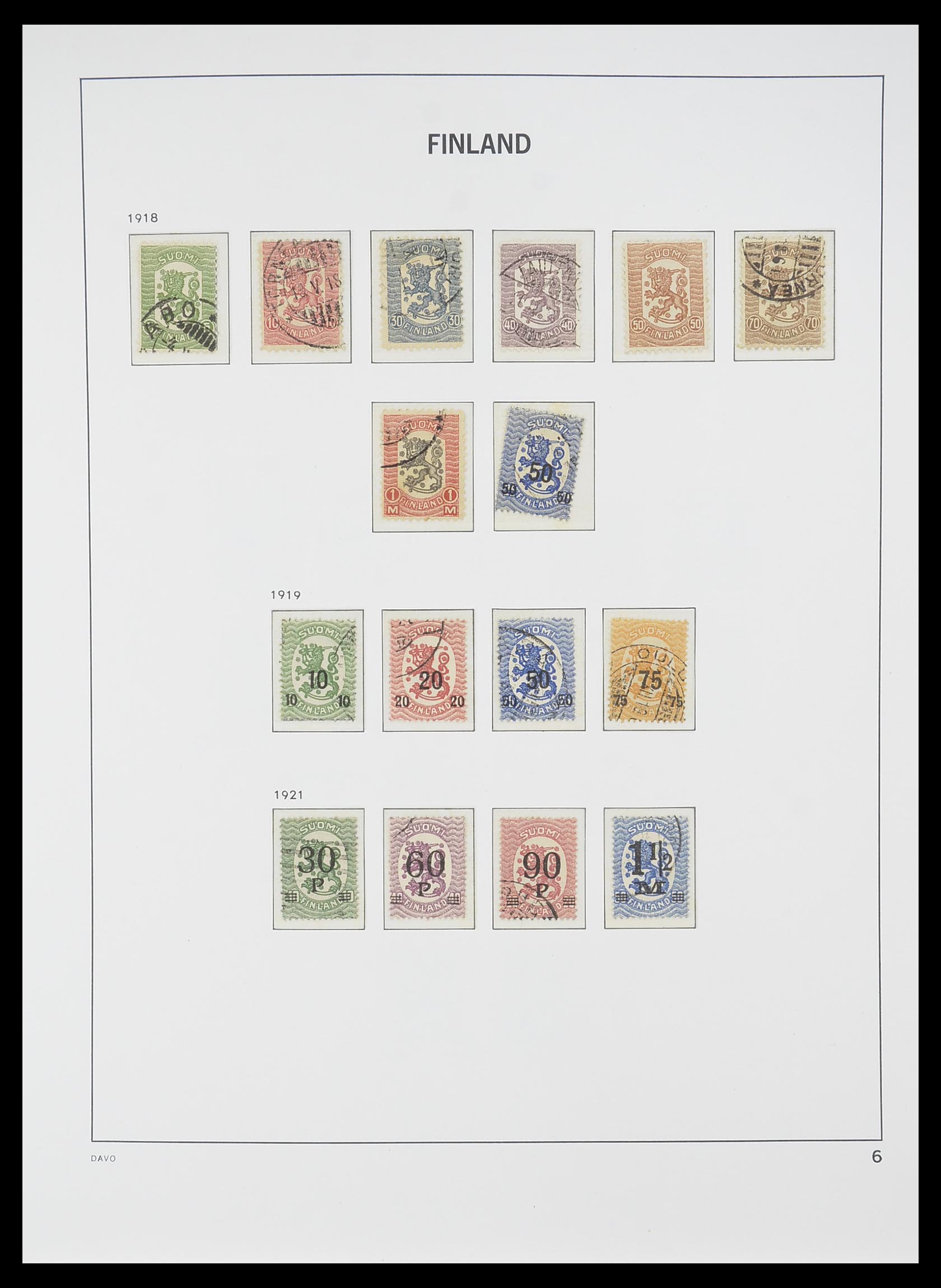 33729 005 - Postzegelverzameling 33729 Finland 1875-1998.