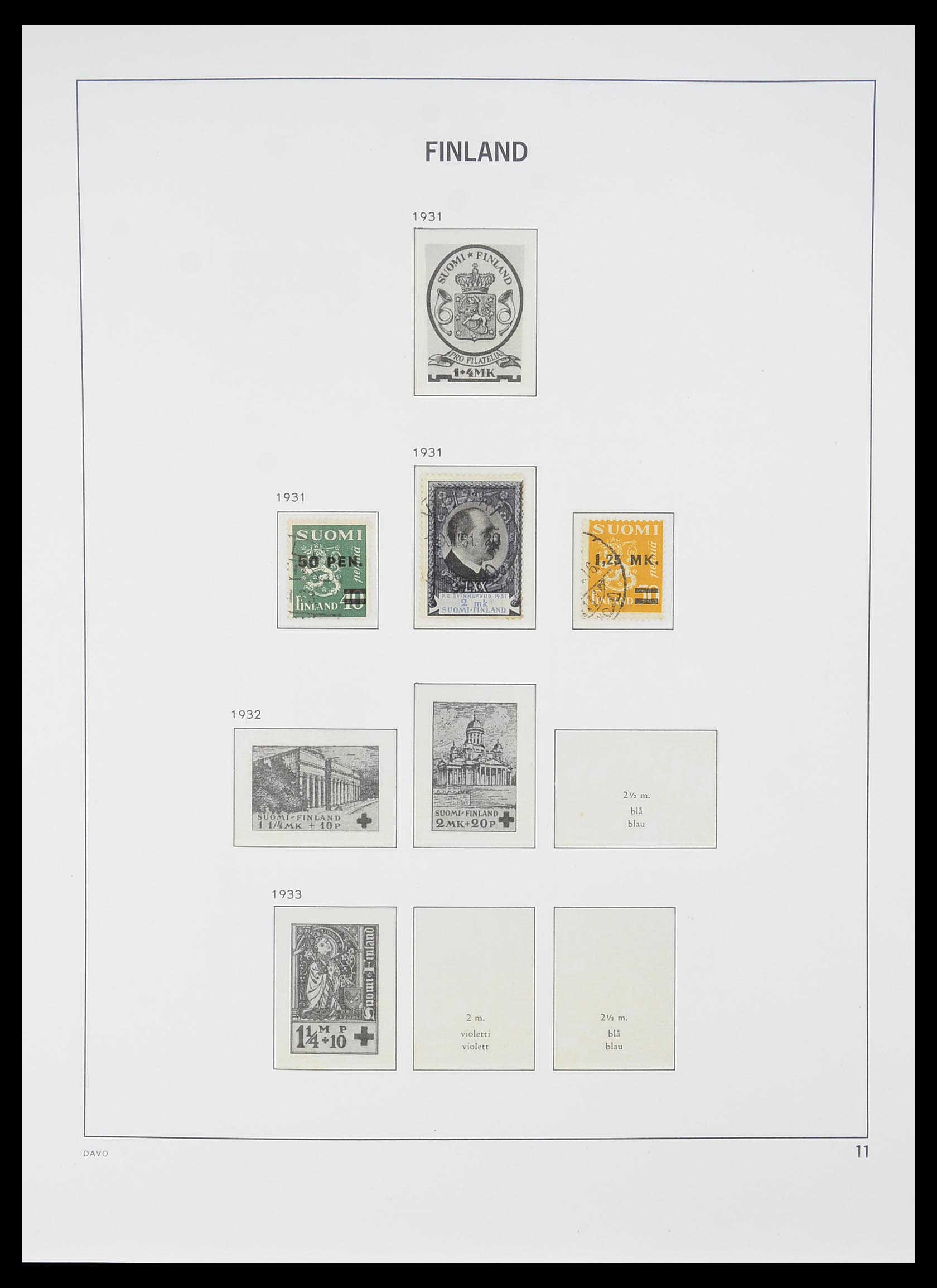 33729 010 - Postzegelverzameling 33729 Finland 1875-1998.