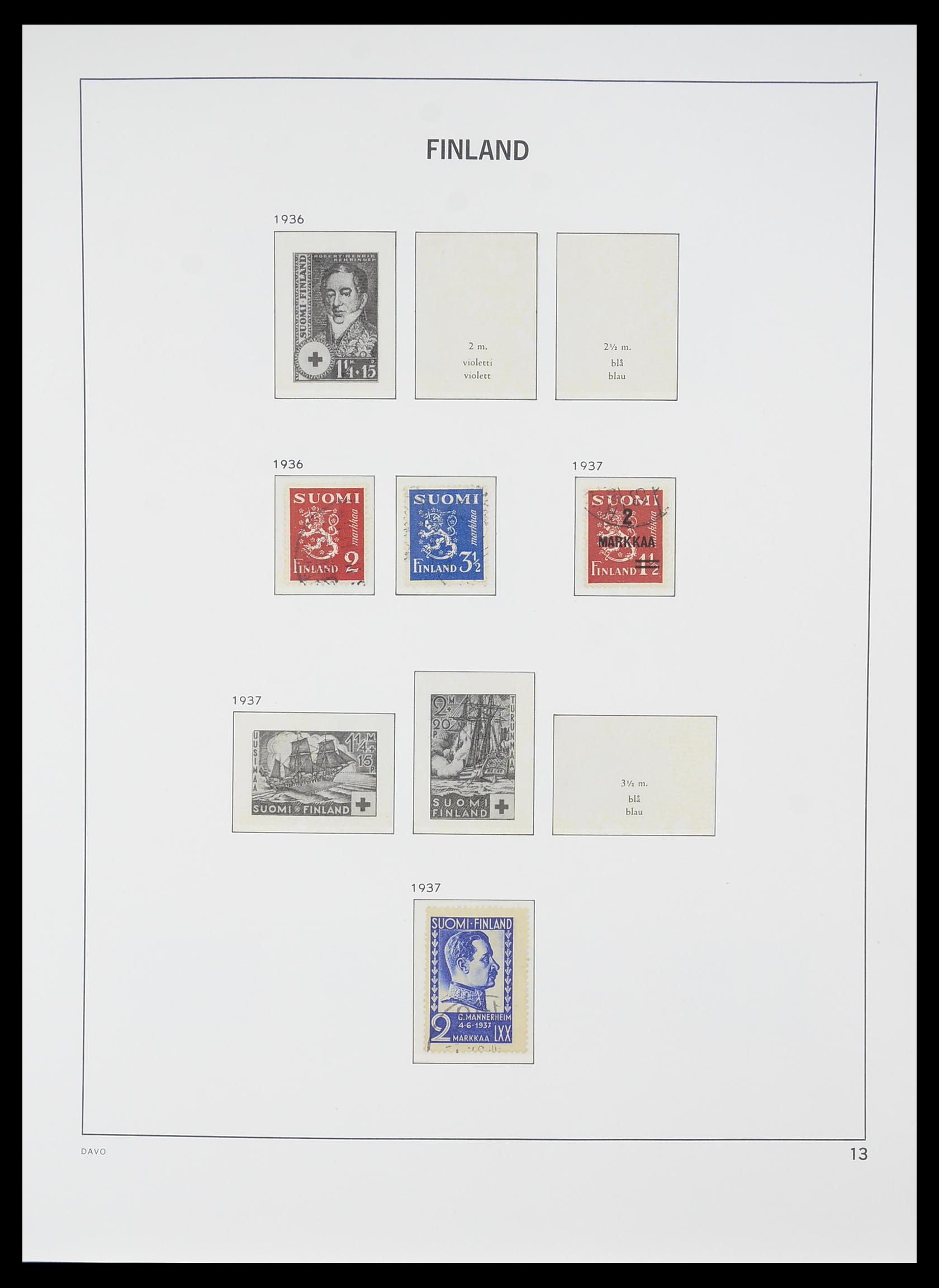 33729 012 - Postzegelverzameling 33729 Finland 1875-1998.