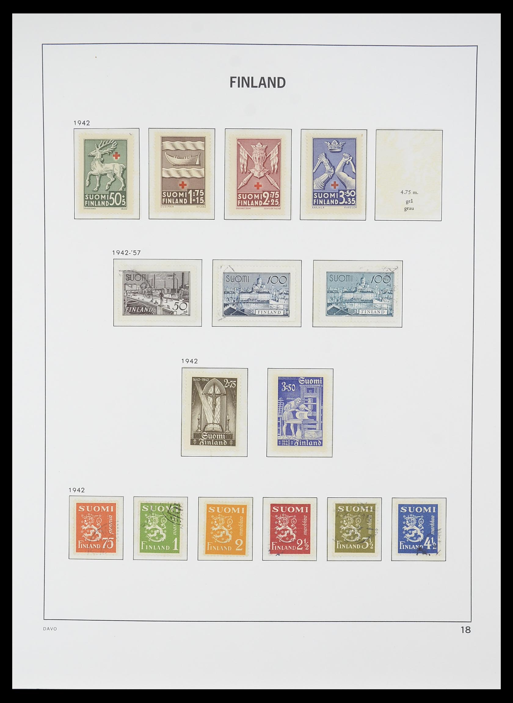 33729 017 - Postzegelverzameling 33729 Finland 1875-1998.