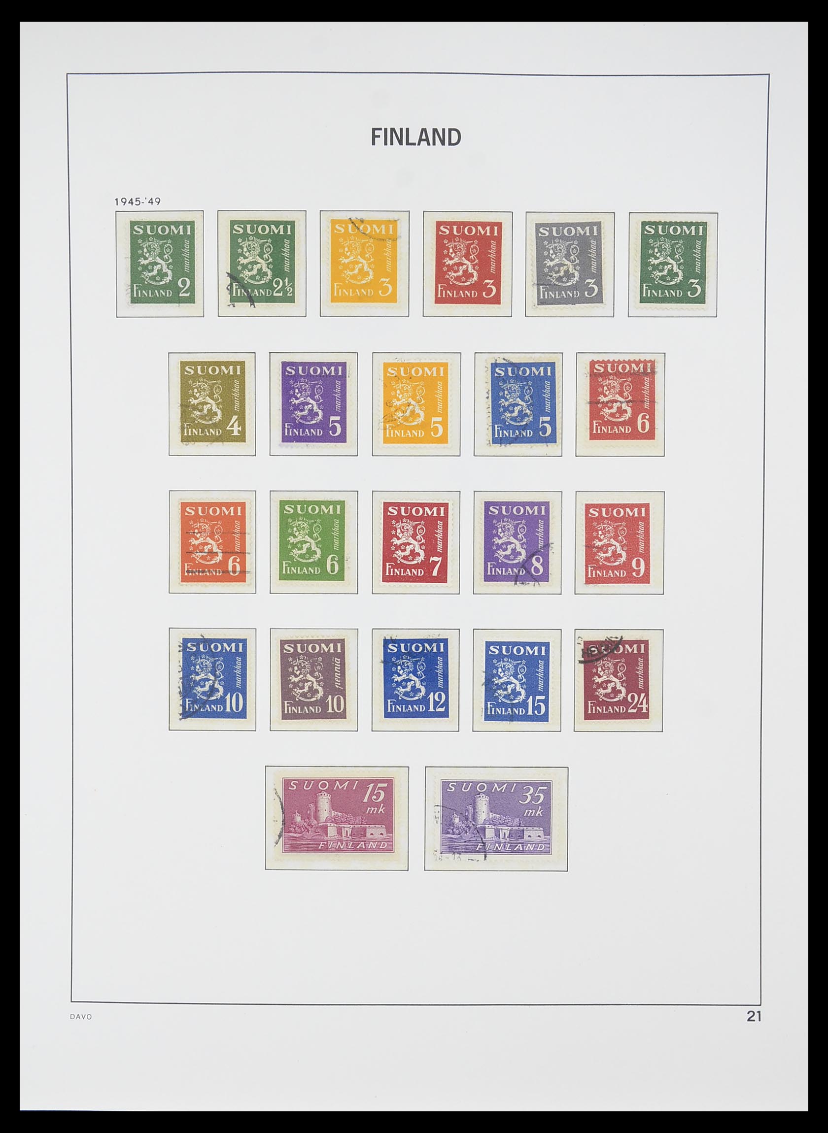 33729 020 - Postzegelverzameling 33729 Finland 1875-1998.