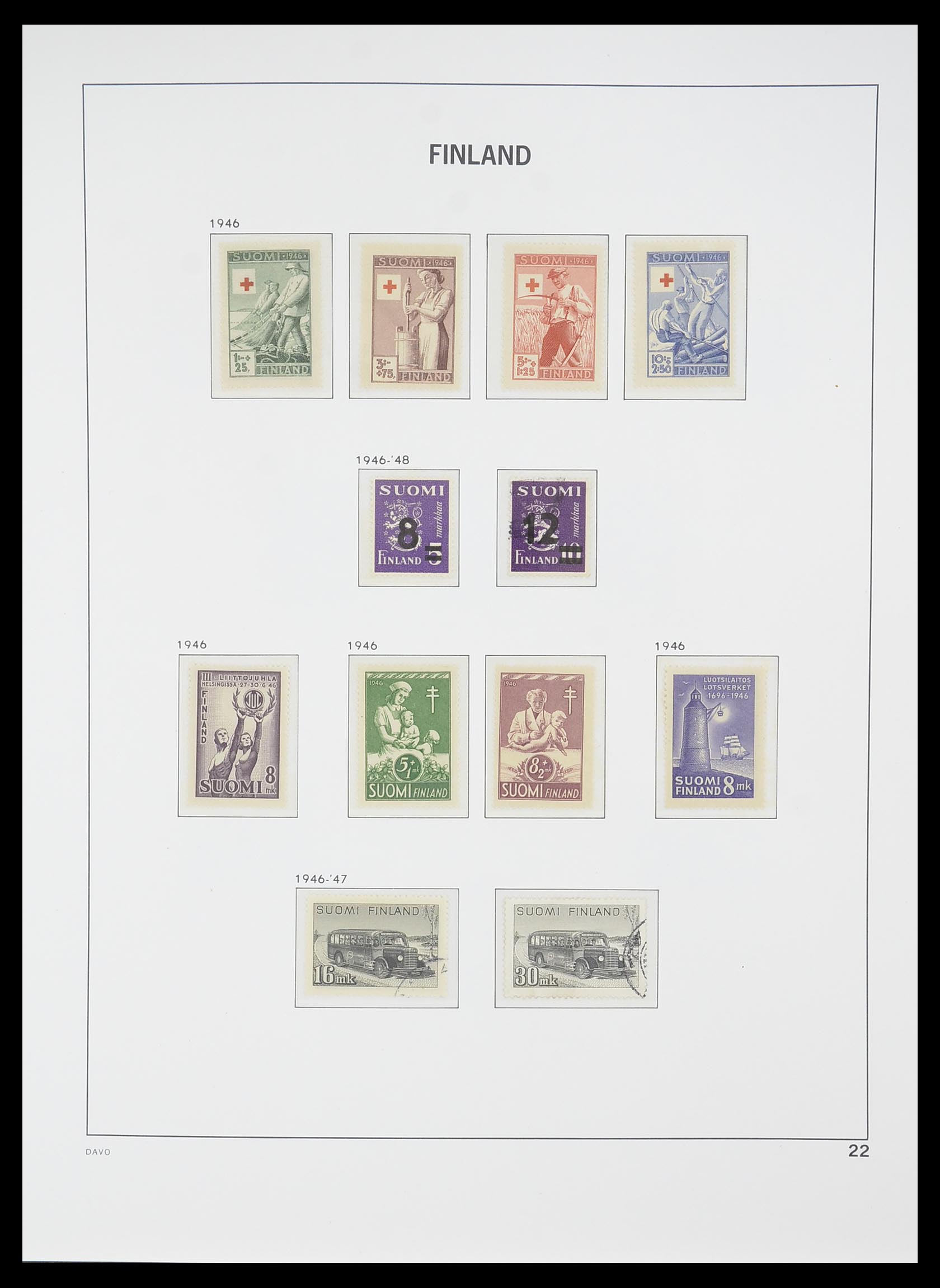 33729 021 - Postzegelverzameling 33729 Finland 1875-1998.