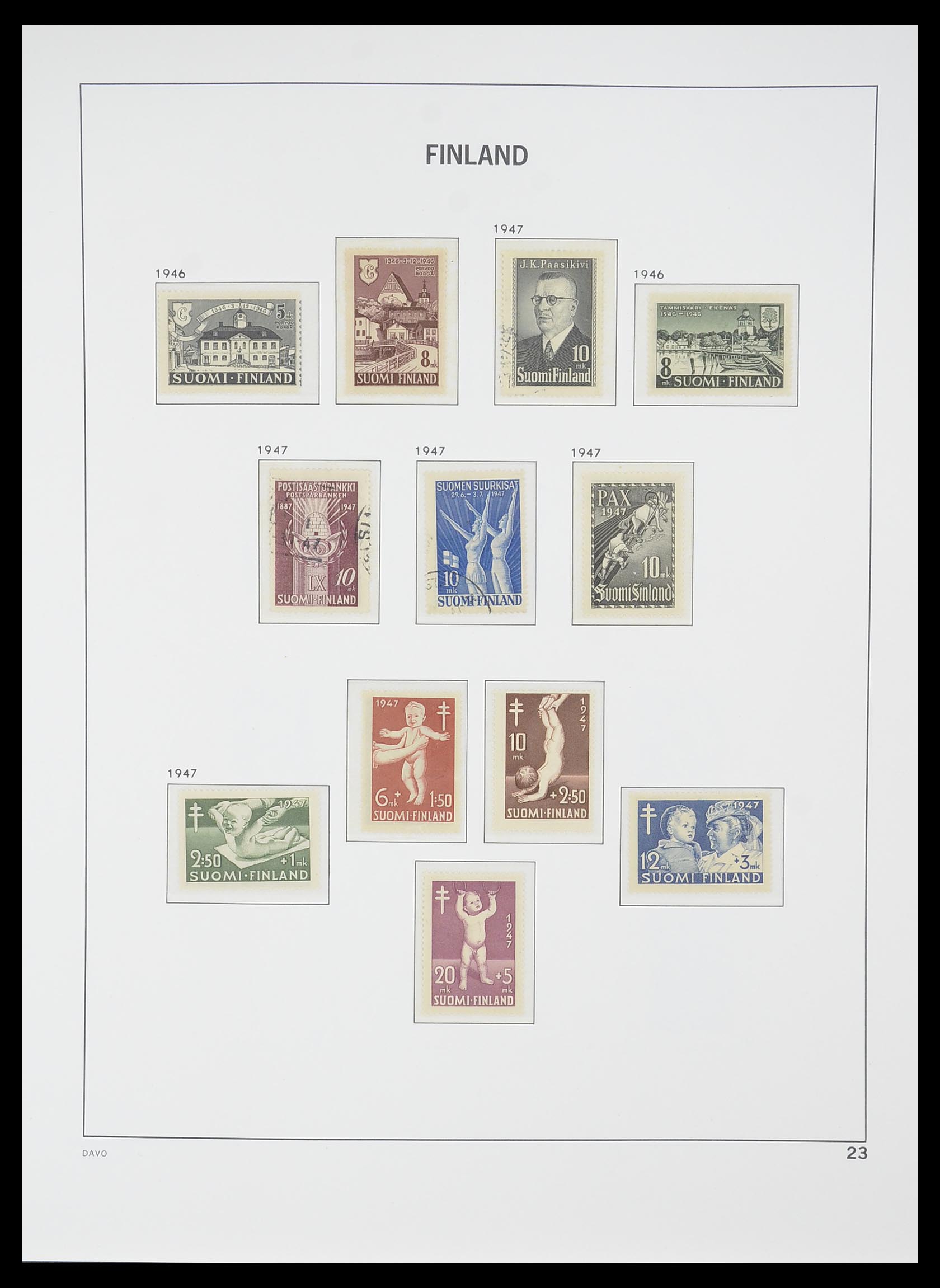 33729 022 - Postzegelverzameling 33729 Finland 1875-1998.