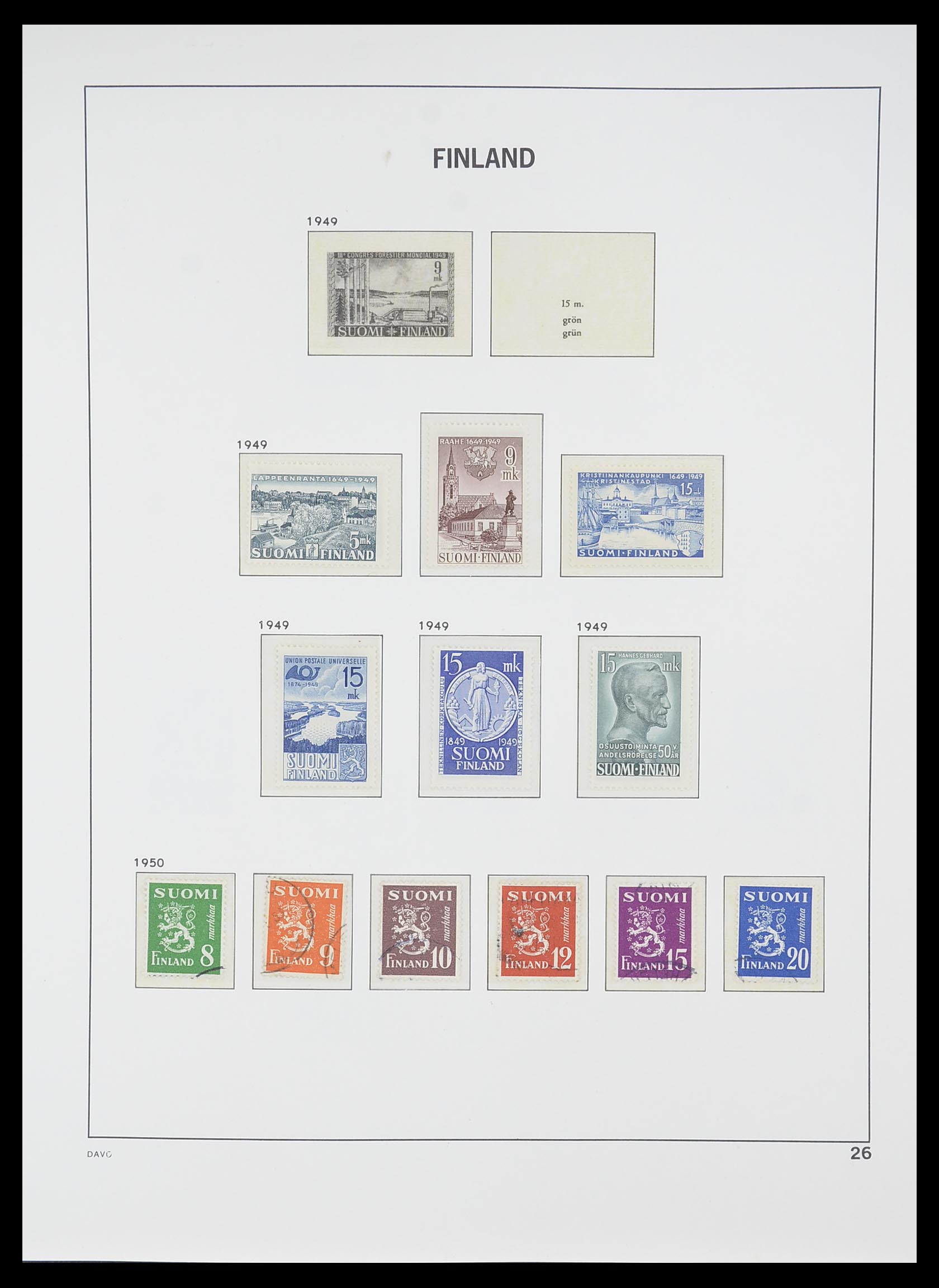33729 025 - Postzegelverzameling 33729 Finland 1875-1998.