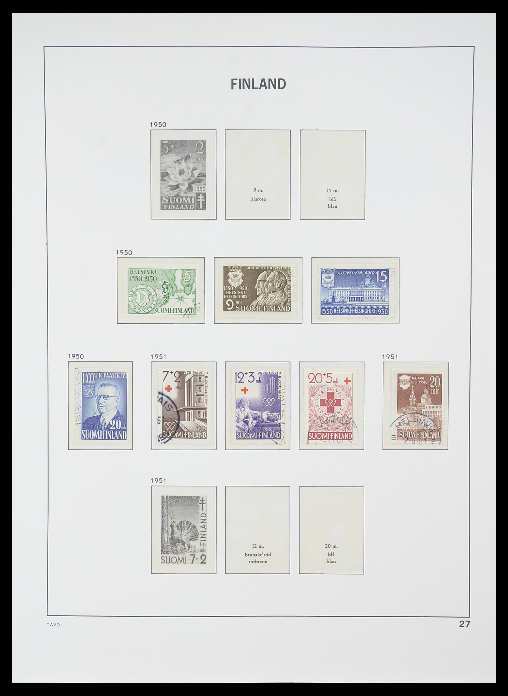 33729 026 - Postzegelverzameling 33729 Finland 1875-1998.