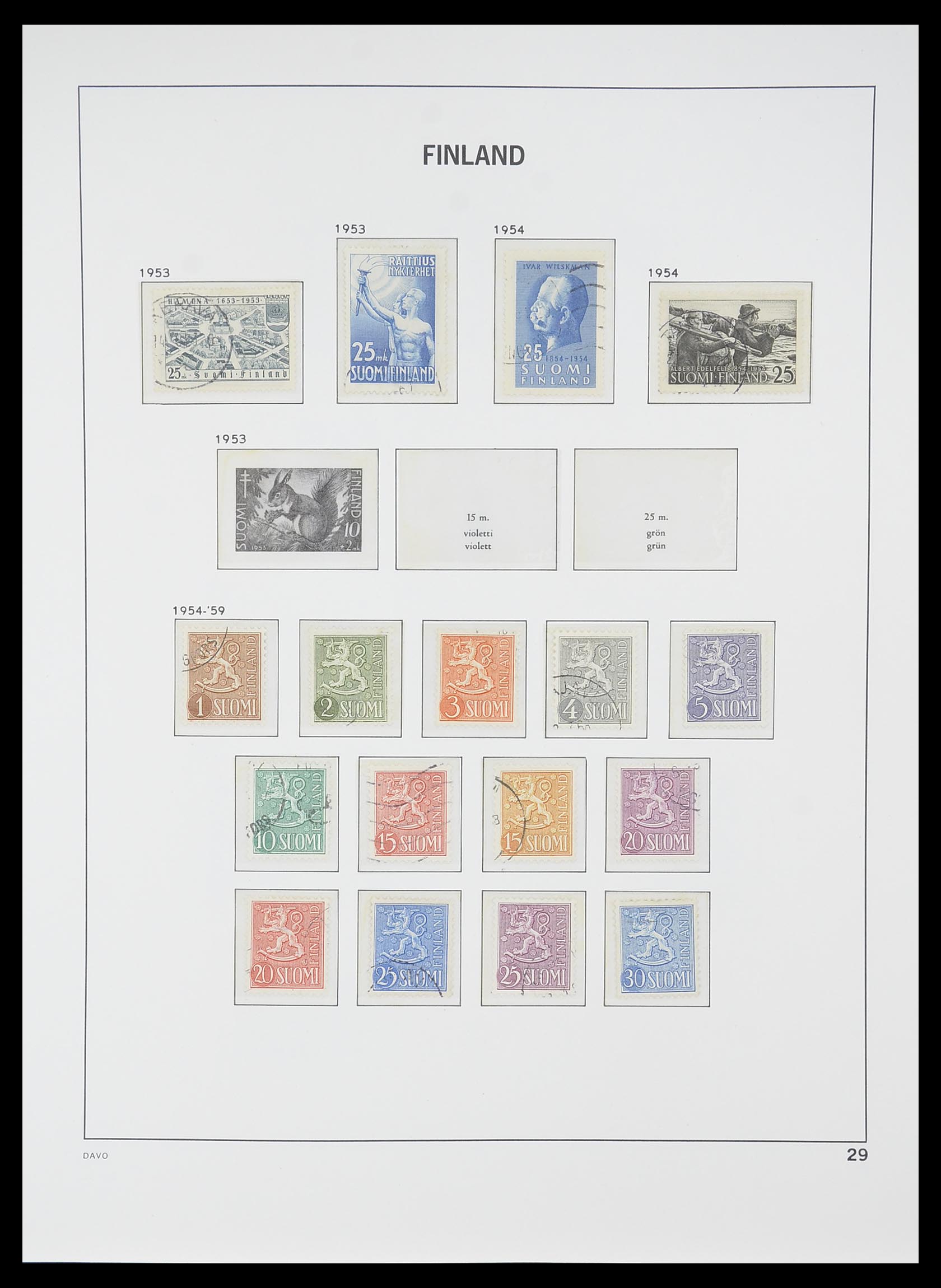 33729 028 - Postzegelverzameling 33729 Finland 1875-1998.