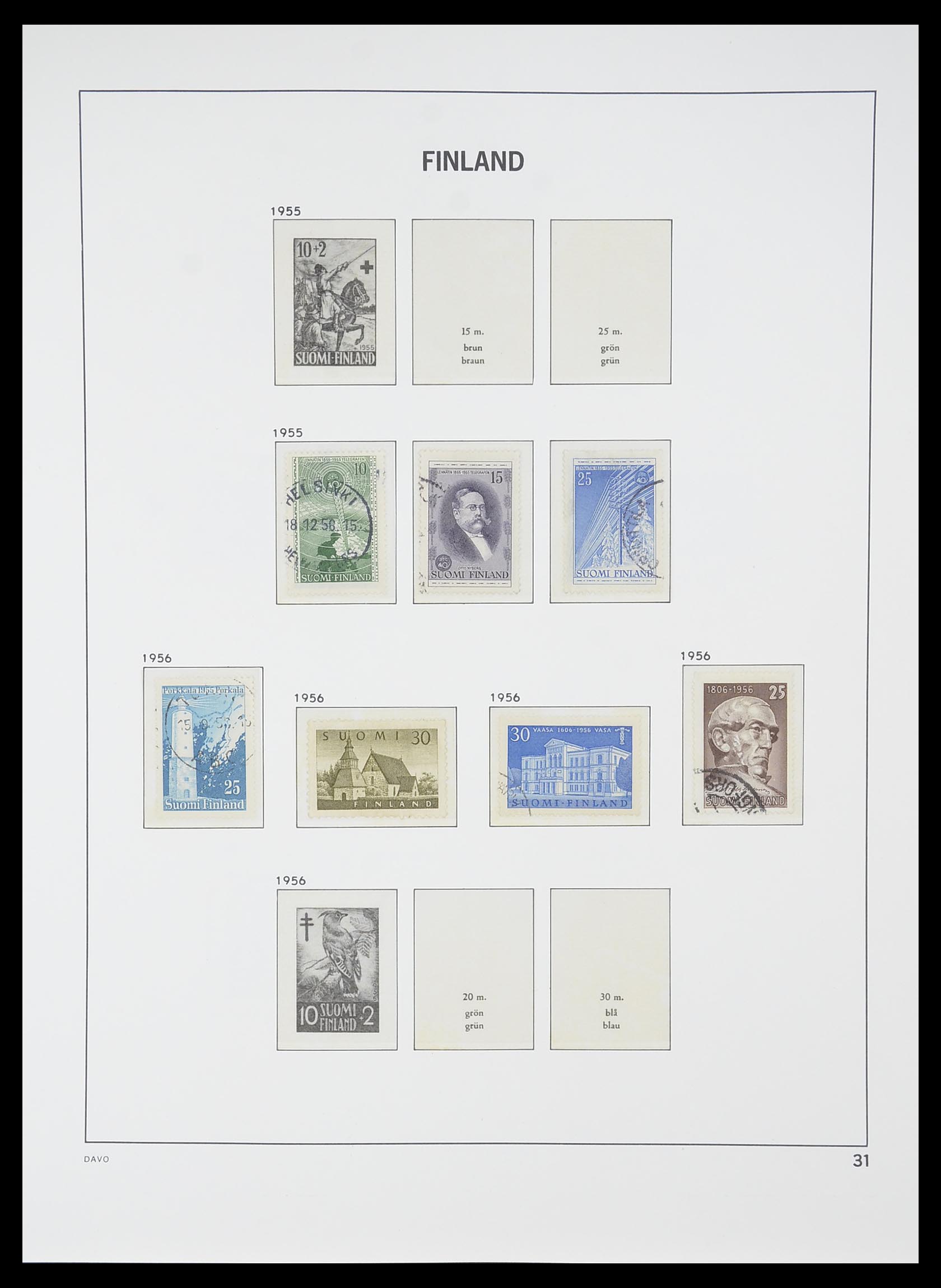 33729 030 - Postzegelverzameling 33729 Finland 1875-1998.