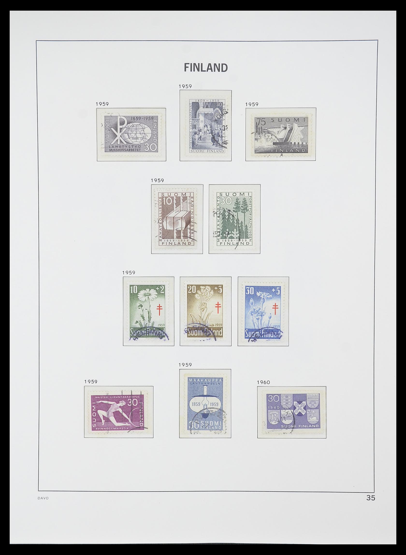 33729 034 - Postzegelverzameling 33729 Finland 1875-1998.