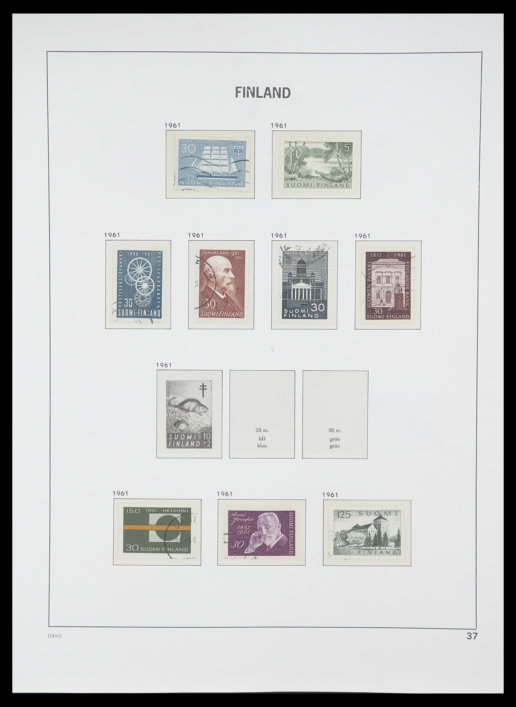 33729 036 - Postzegelverzameling 33729 Finland 1875-1998.