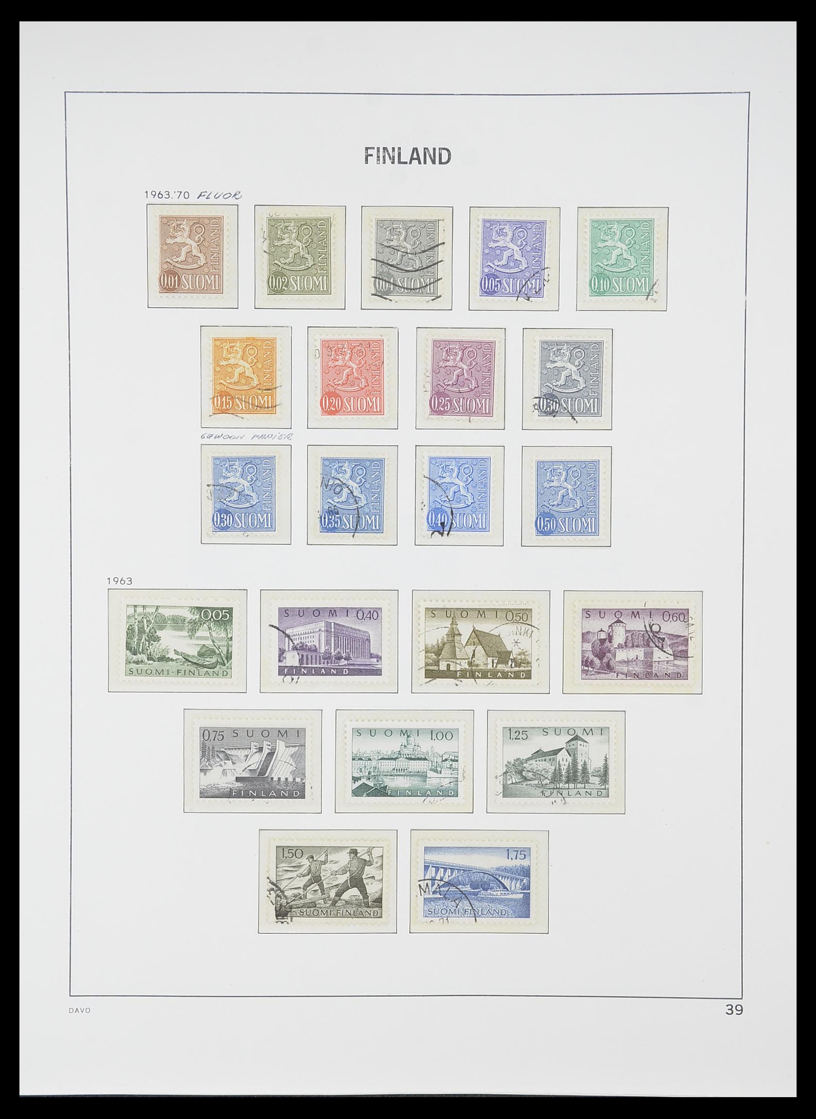 33729 038 - Postzegelverzameling 33729 Finland 1875-1998.