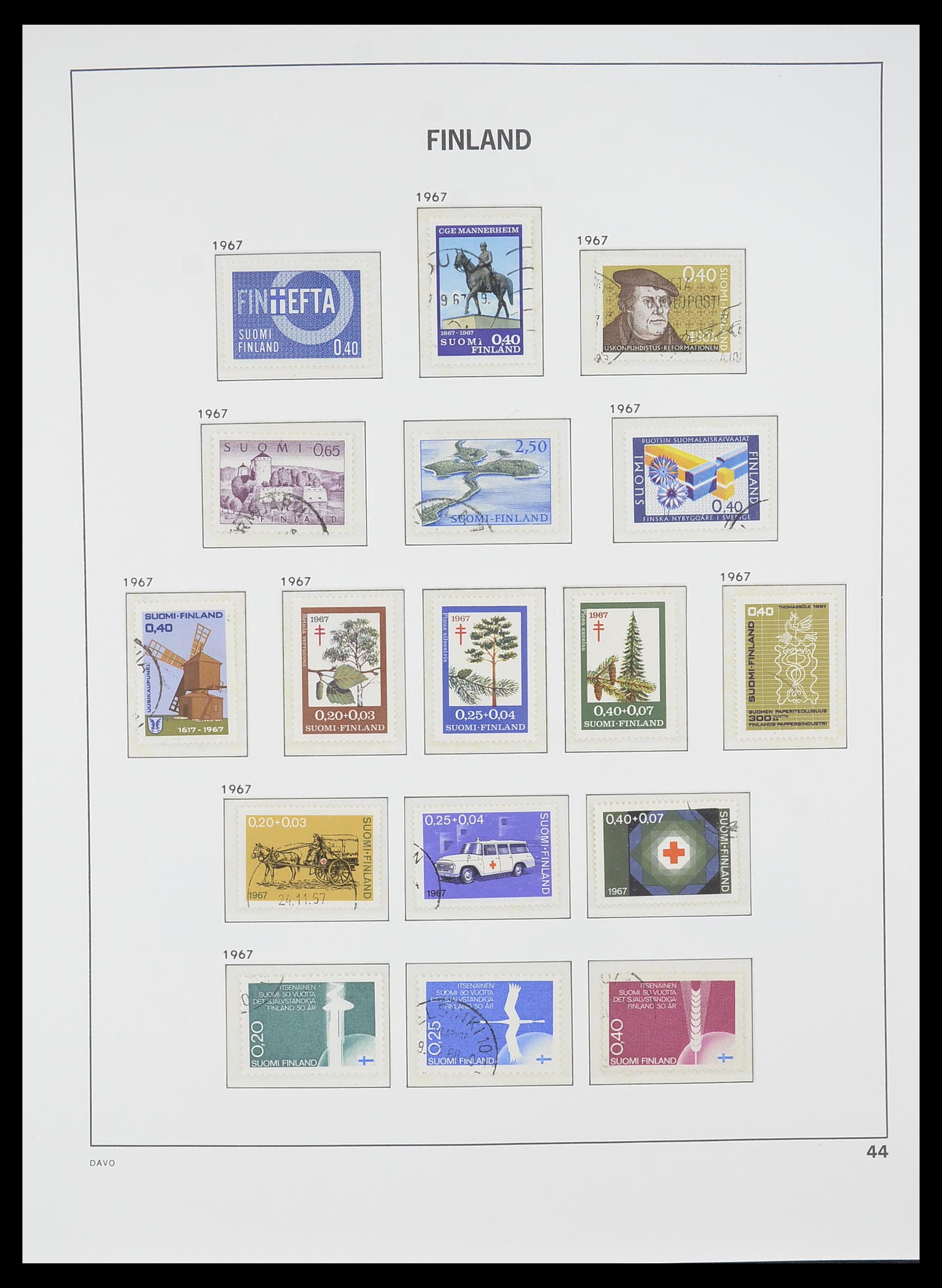 33729 043 - Postzegelverzameling 33729 Finland 1875-1998.