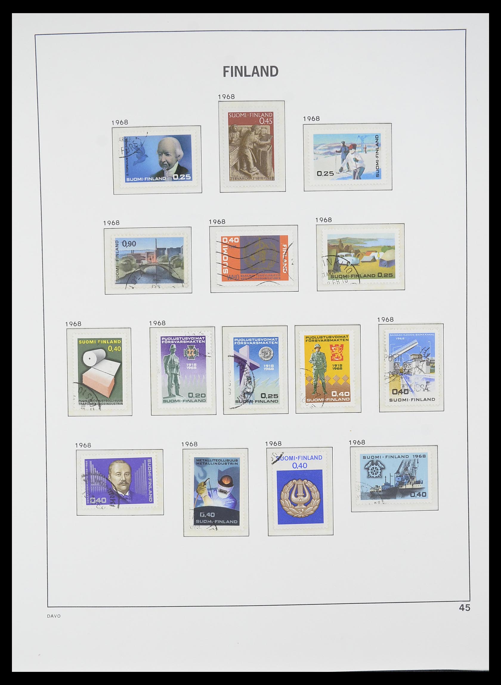 33729 044 - Postzegelverzameling 33729 Finland 1875-1998.