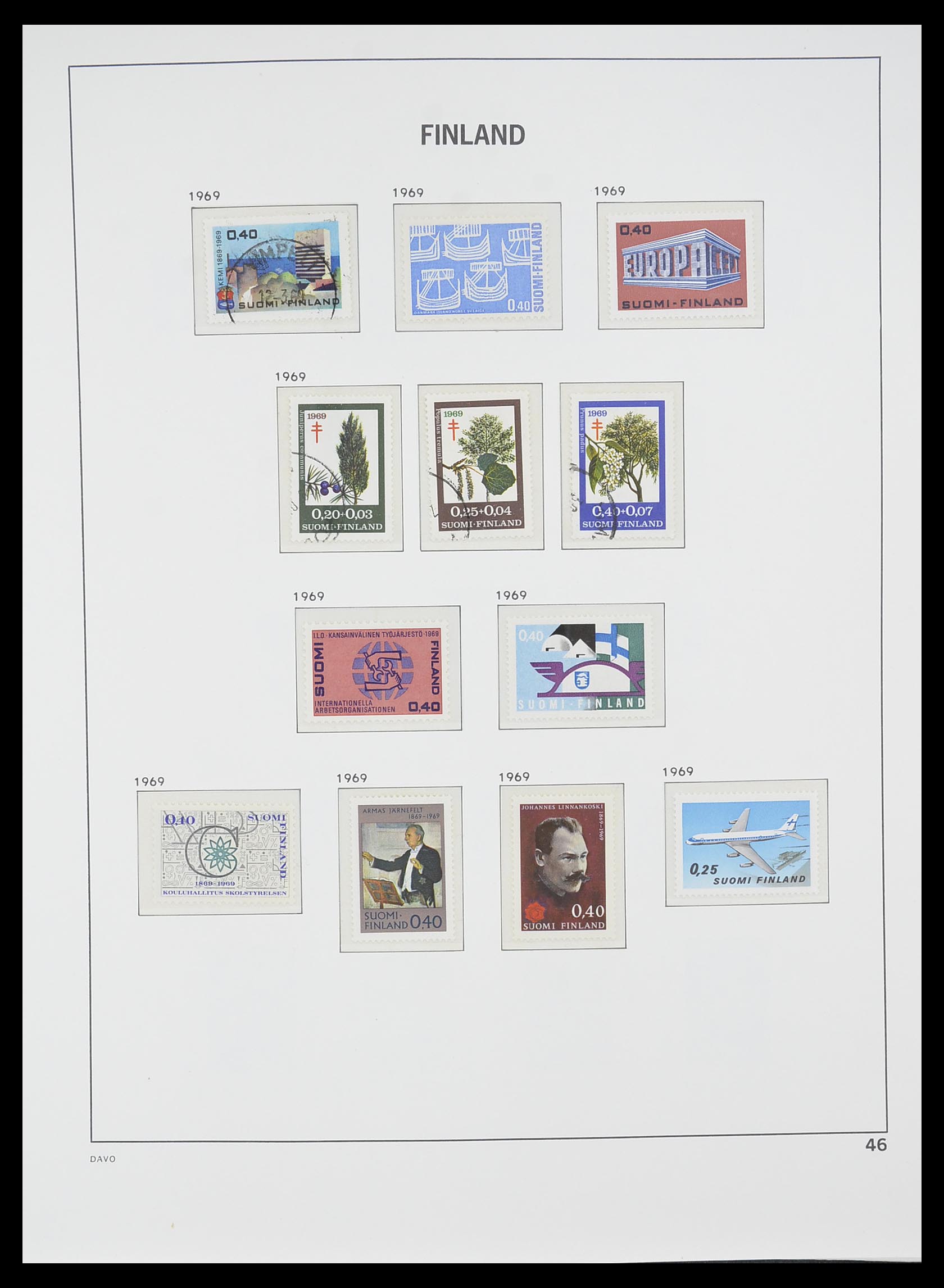 33729 045 - Postzegelverzameling 33729 Finland 1875-1998.