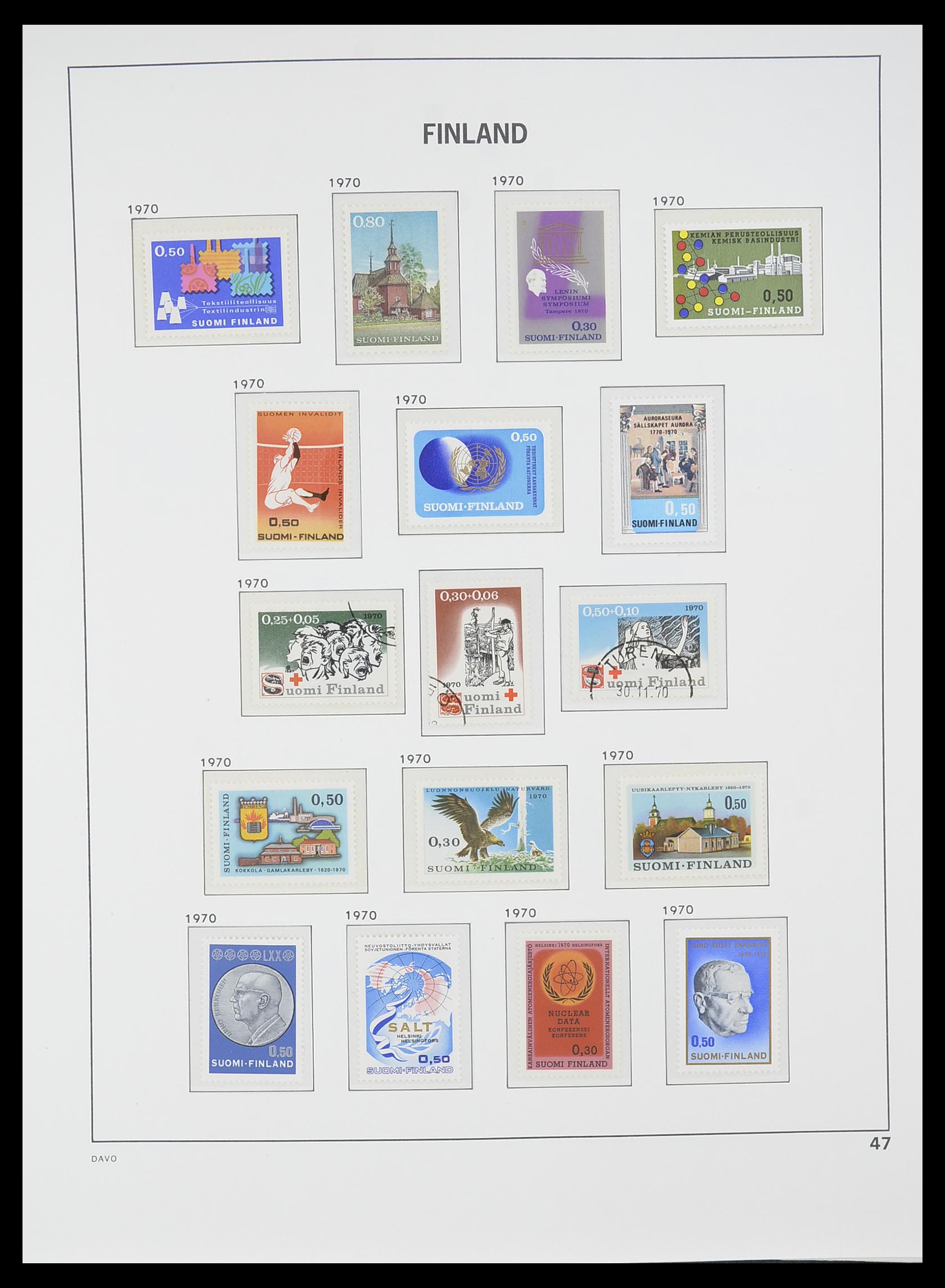 33729 046 - Postzegelverzameling 33729 Finland 1875-1998.
