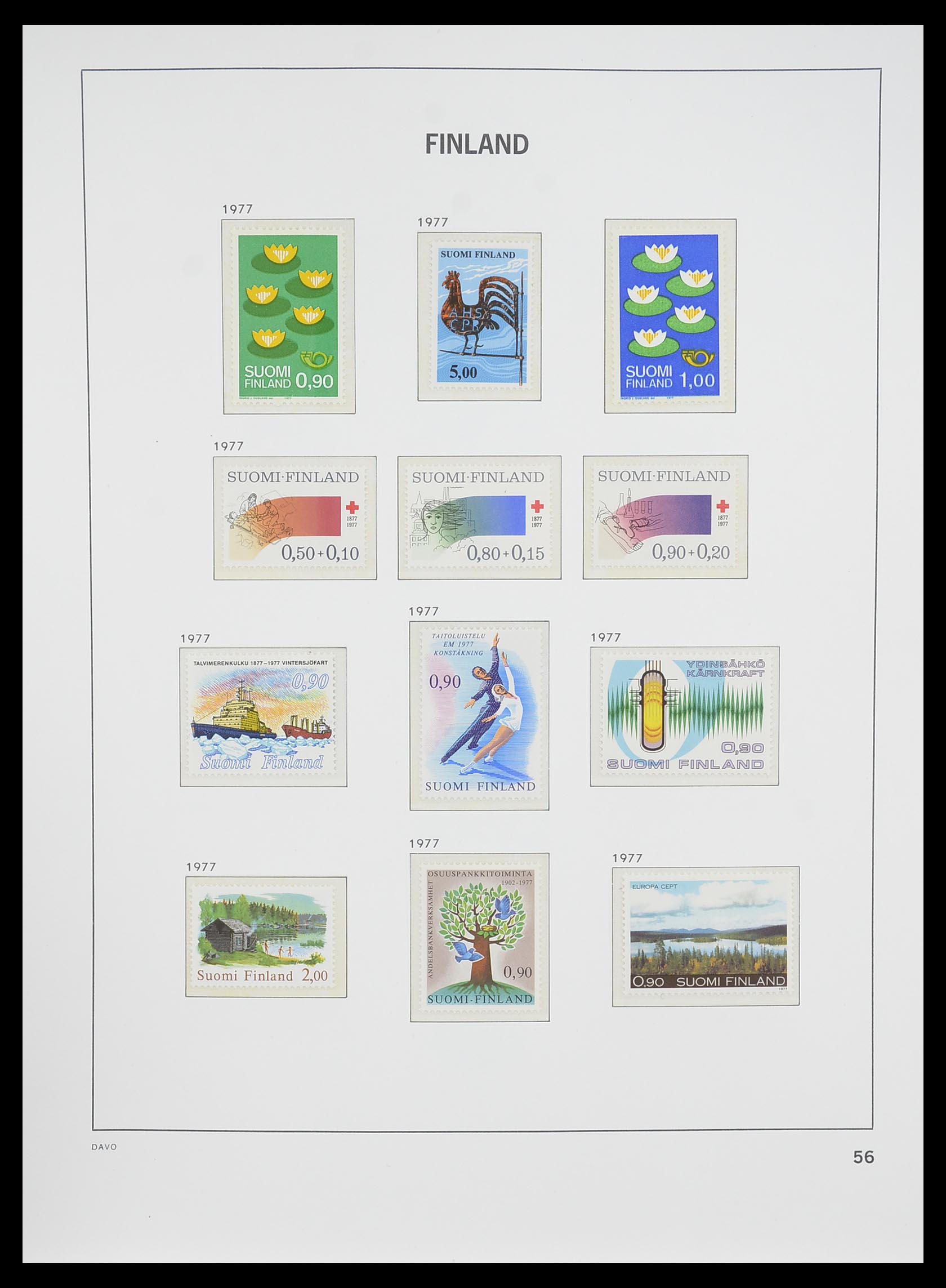 33729 055 - Postzegelverzameling 33729 Finland 1875-1998.
