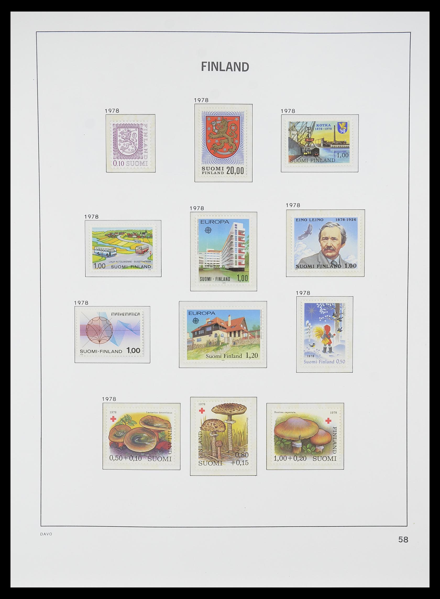 33729 057 - Postzegelverzameling 33729 Finland 1875-1998.