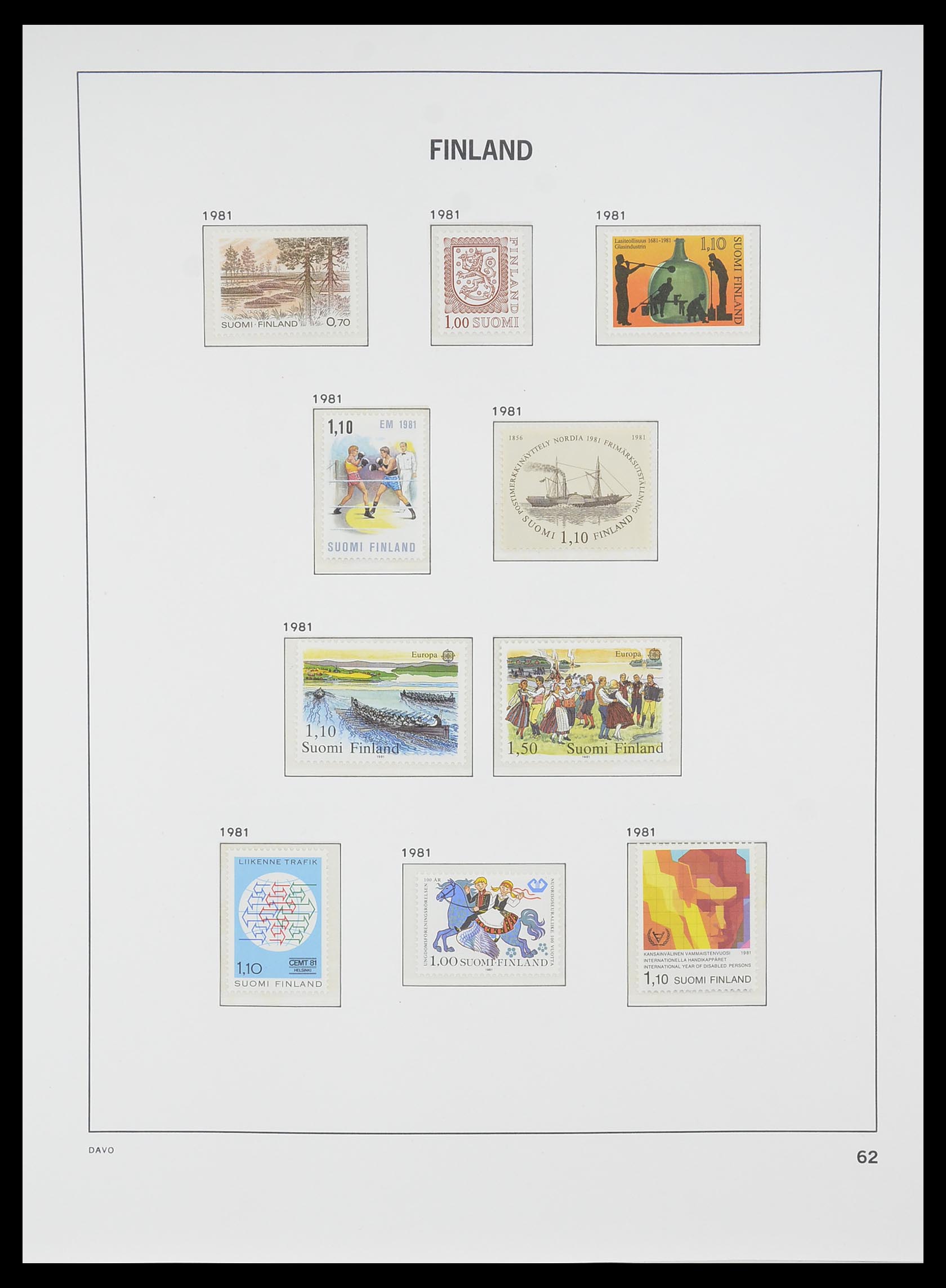 33729 061 - Postzegelverzameling 33729 Finland 1875-1998.