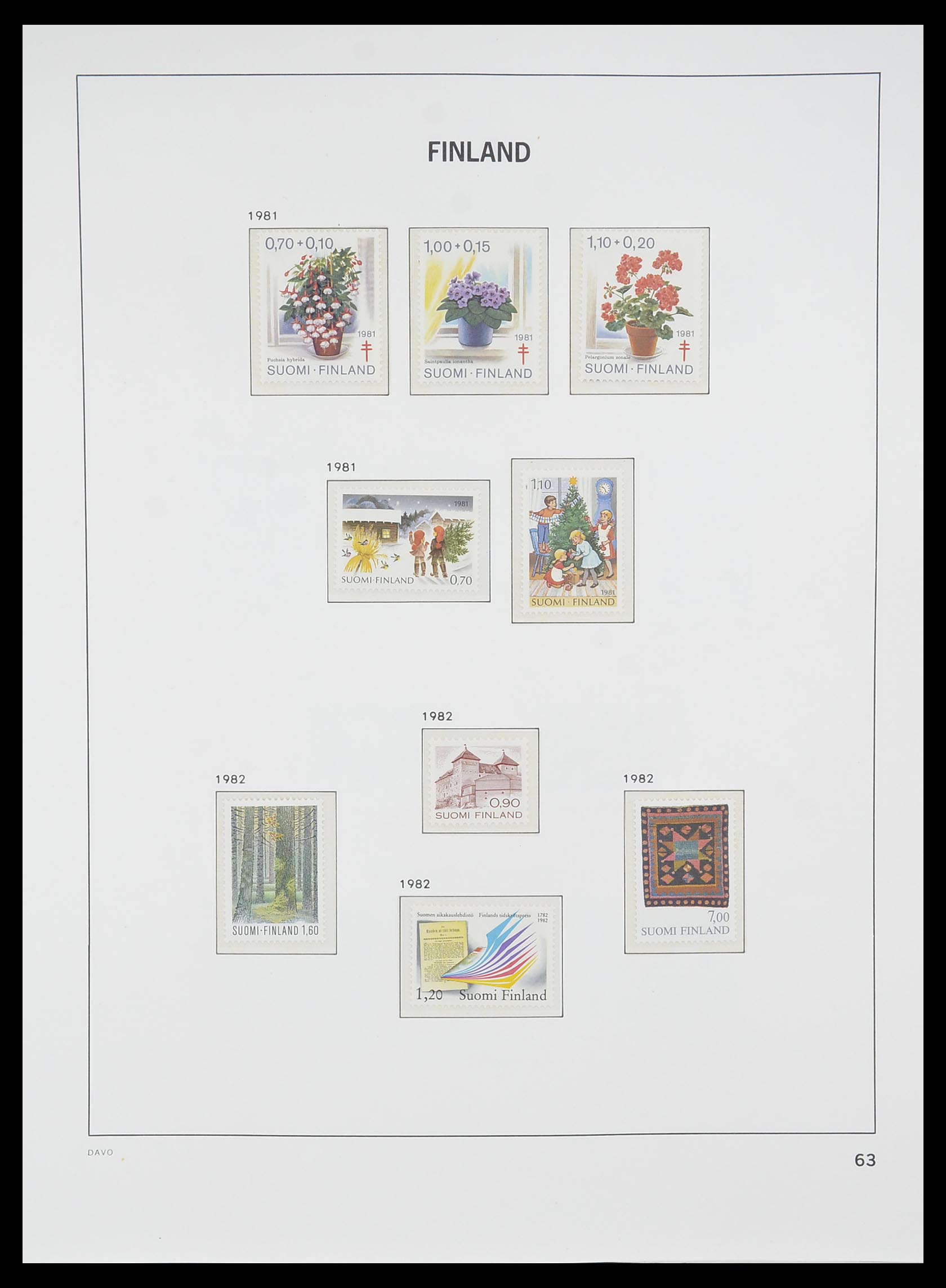 33729 062 - Postzegelverzameling 33729 Finland 1875-1998.