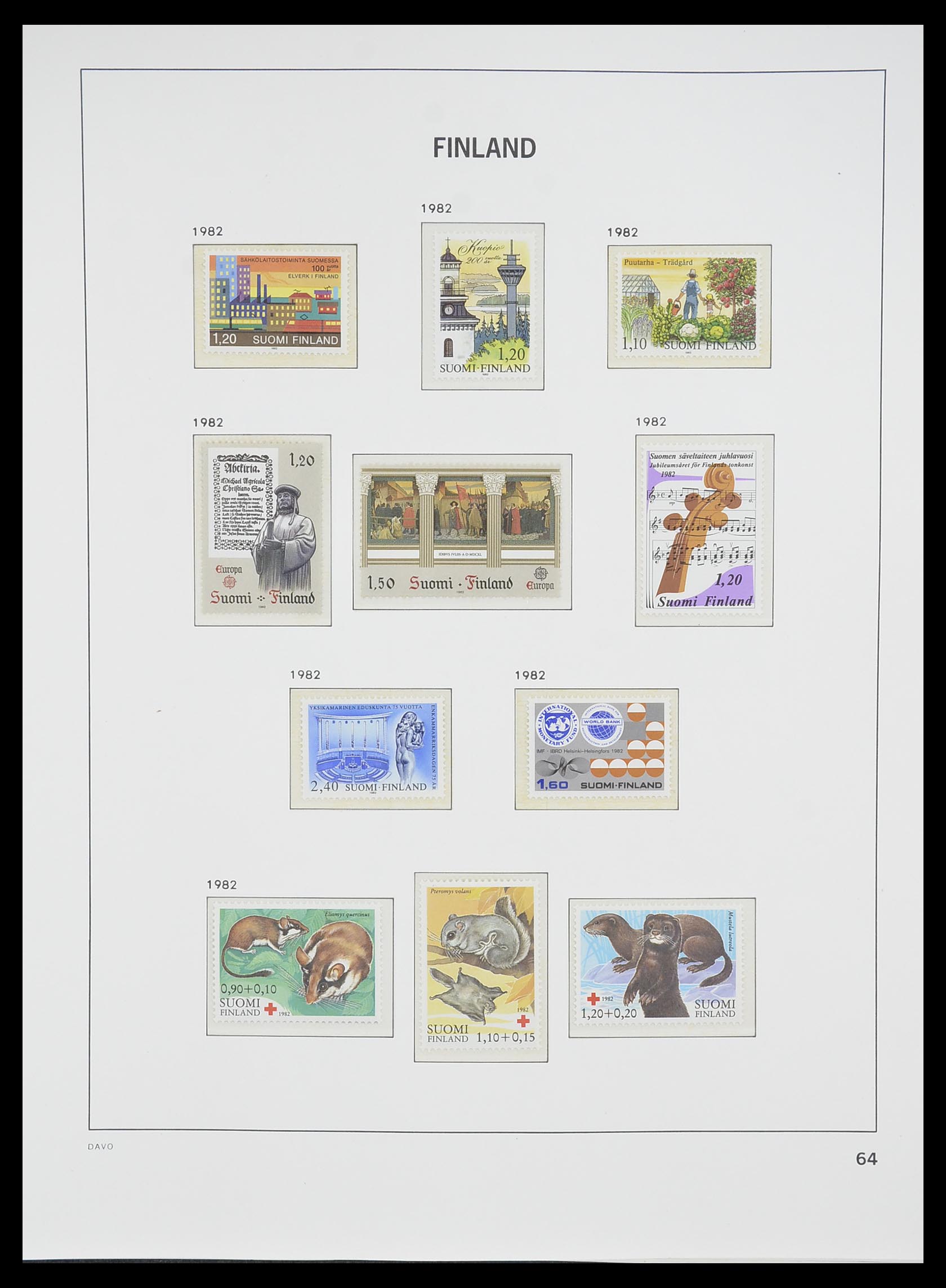 33729 063 - Postzegelverzameling 33729 Finland 1875-1998.