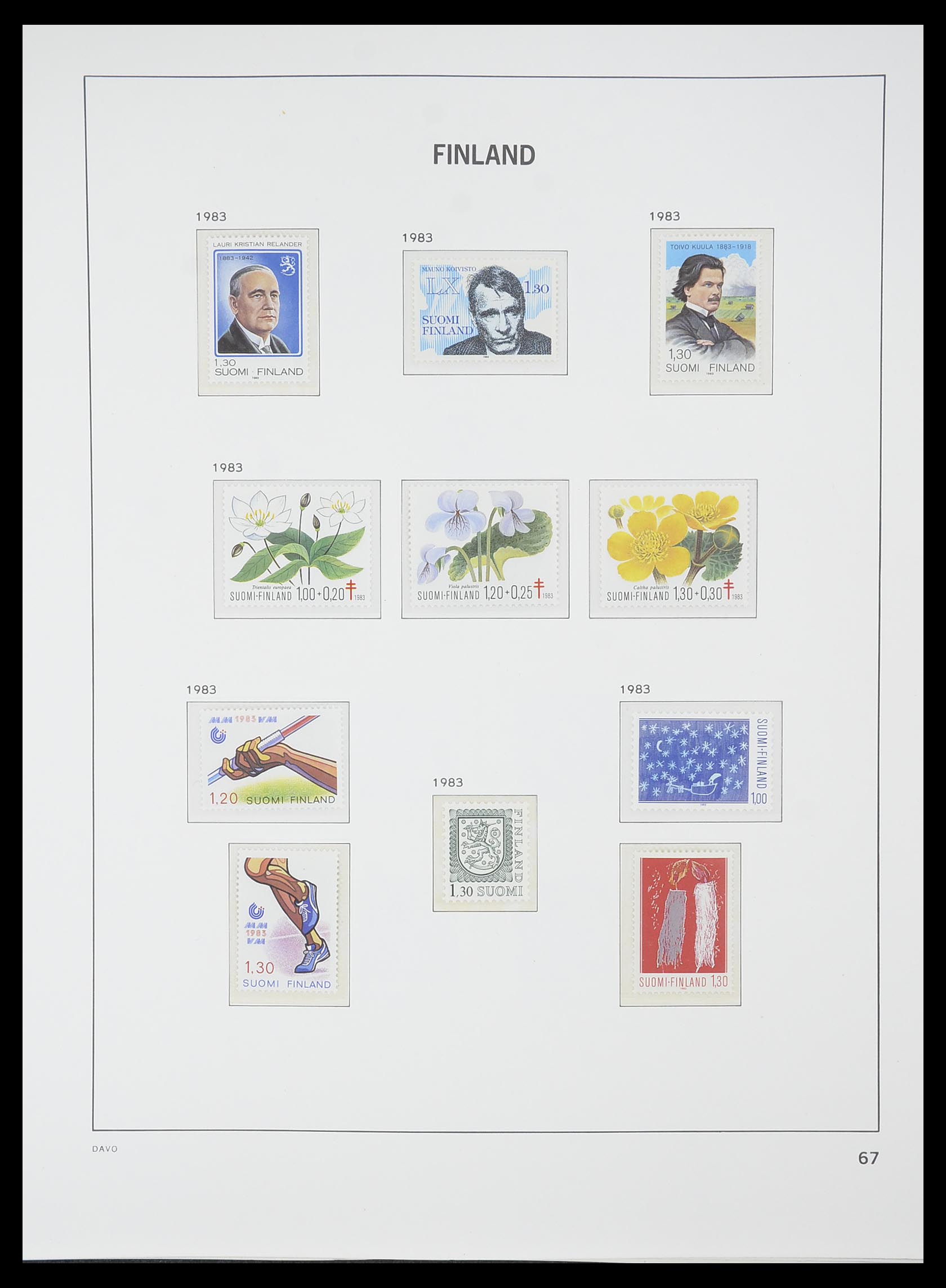 33729 066 - Postzegelverzameling 33729 Finland 1875-1998.