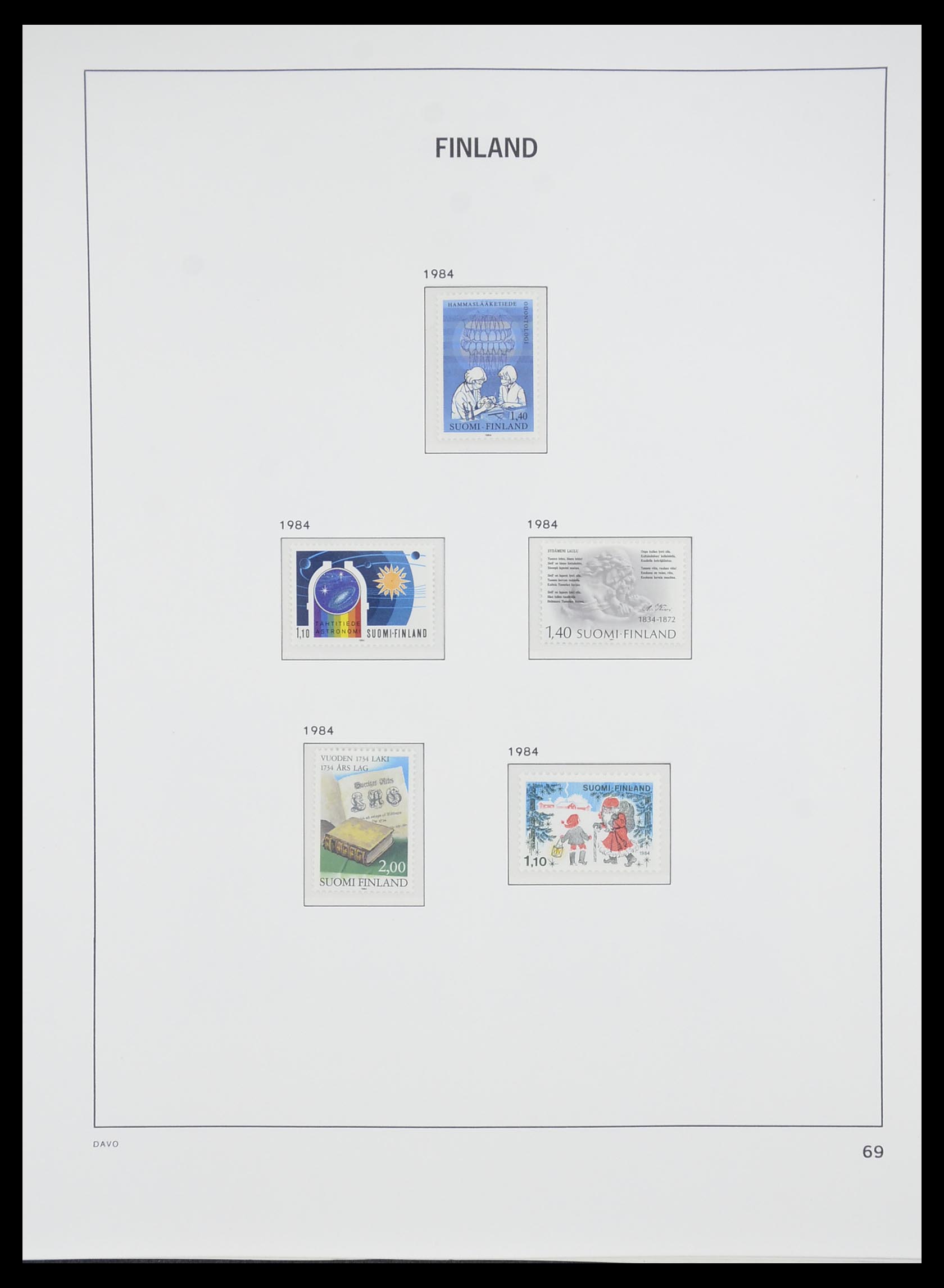 33729 068 - Postzegelverzameling 33729 Finland 1875-1998.