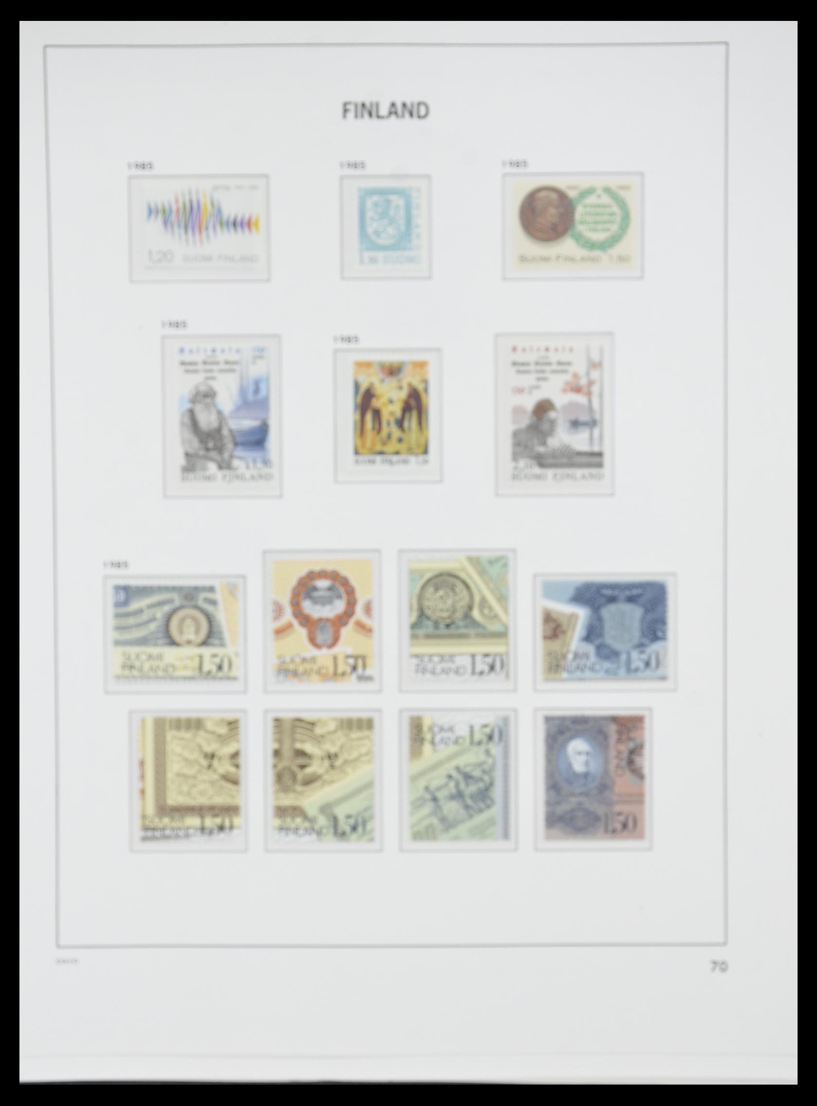 33729 069 - Postzegelverzameling 33729 Finland 1875-1998.