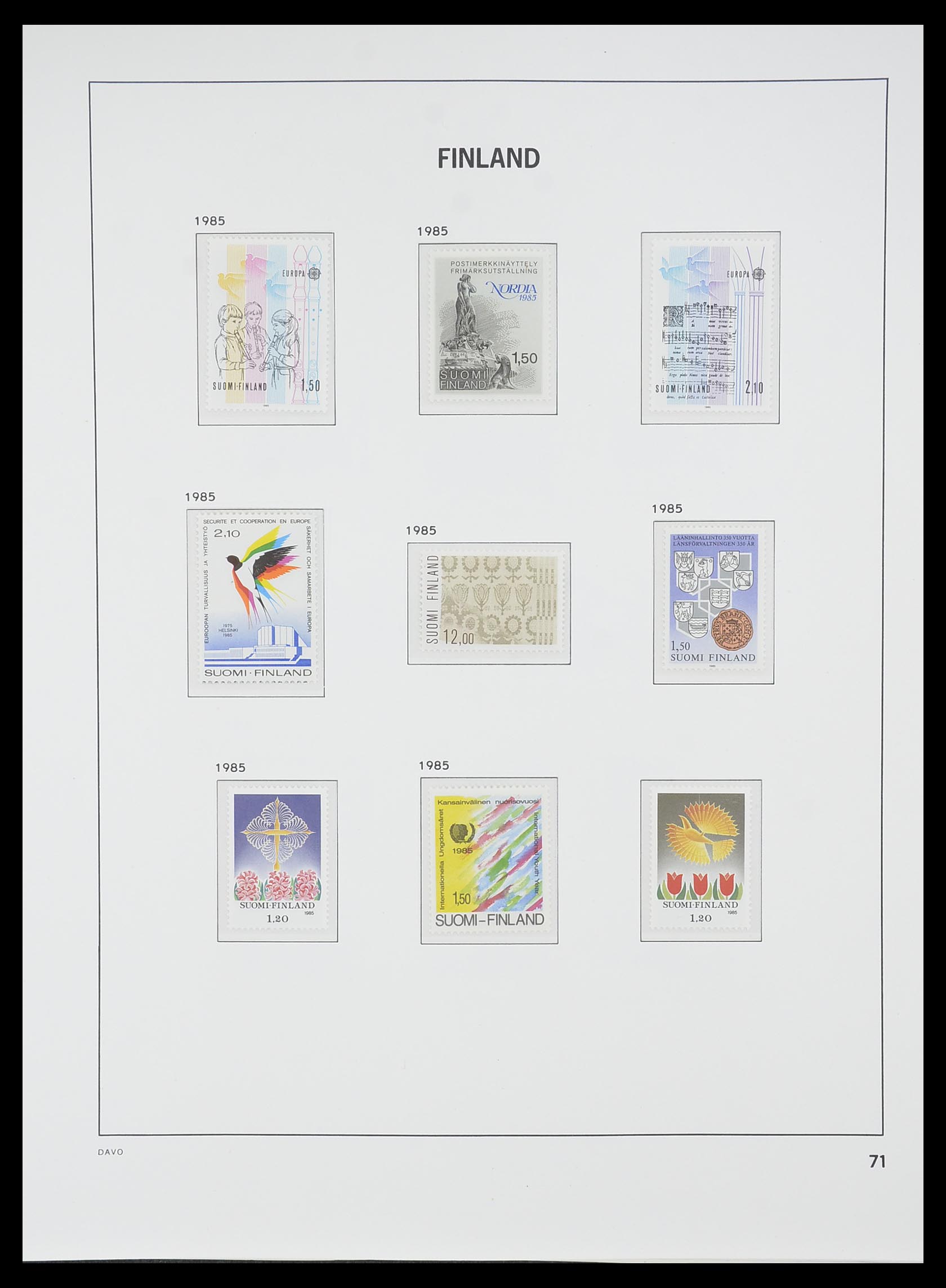 33729 070 - Postzegelverzameling 33729 Finland 1875-1998.