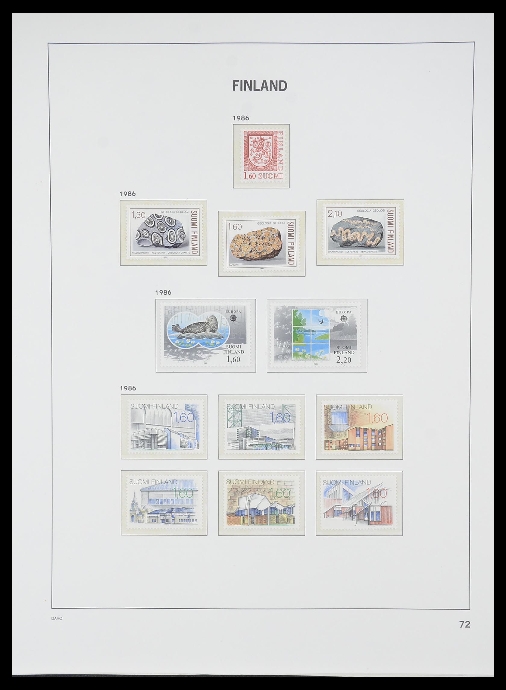 33729 071 - Postzegelverzameling 33729 Finland 1875-1998.