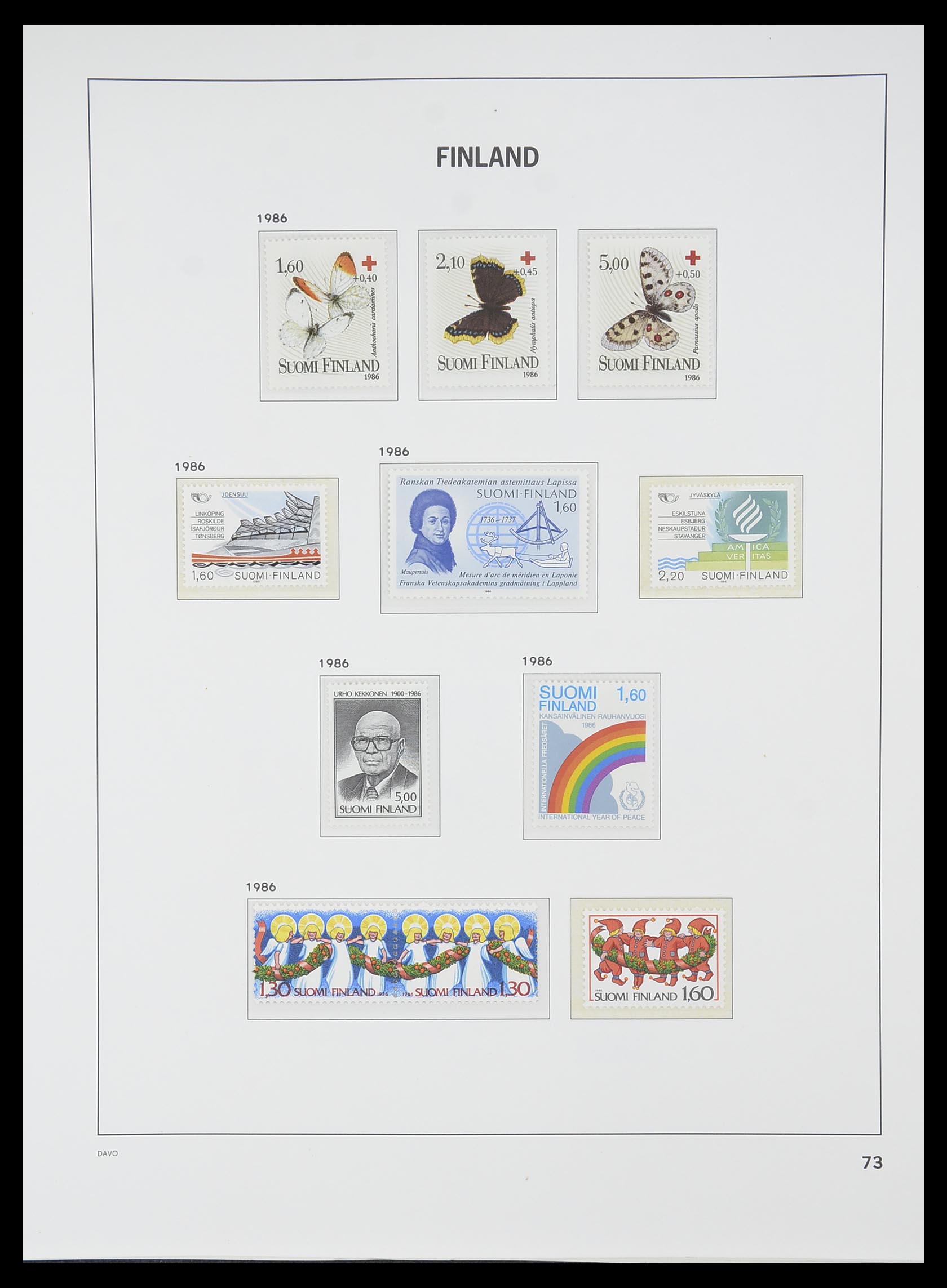 33729 072 - Postzegelverzameling 33729 Finland 1875-1998.