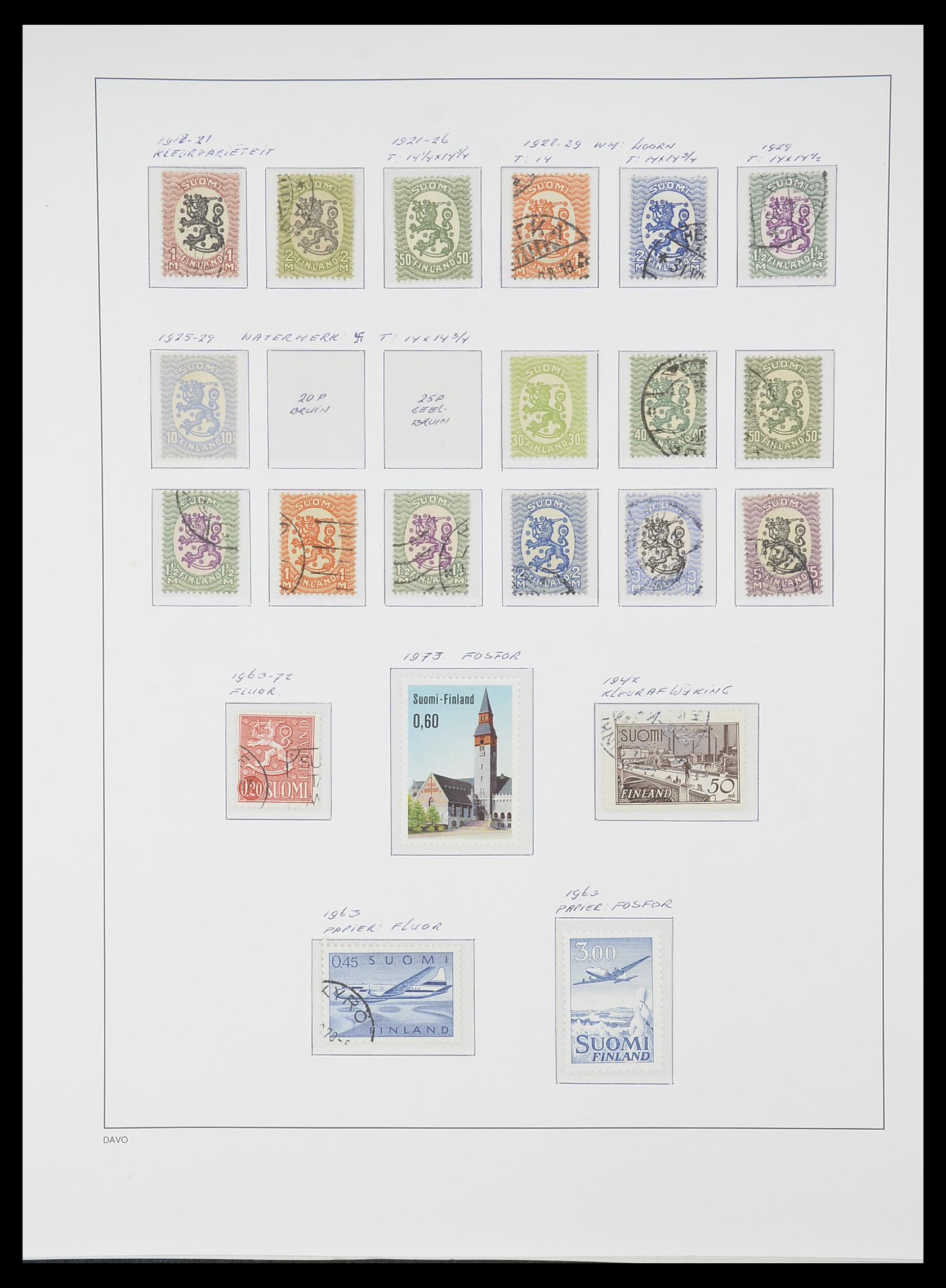 33729 073 - Postzegelverzameling 33729 Finland 1875-1998.