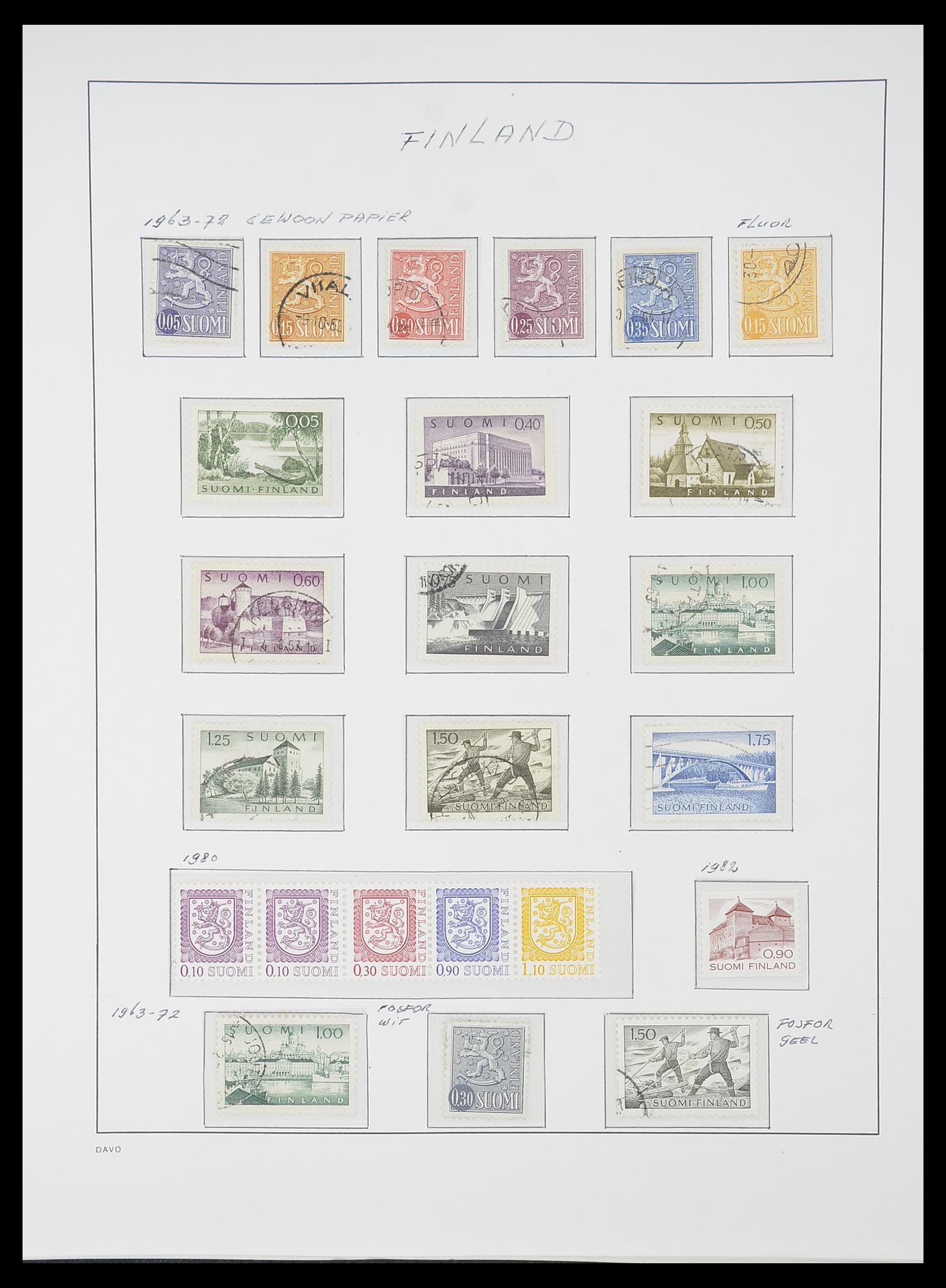 33729 075 - Postzegelverzameling 33729 Finland 1875-1998.
