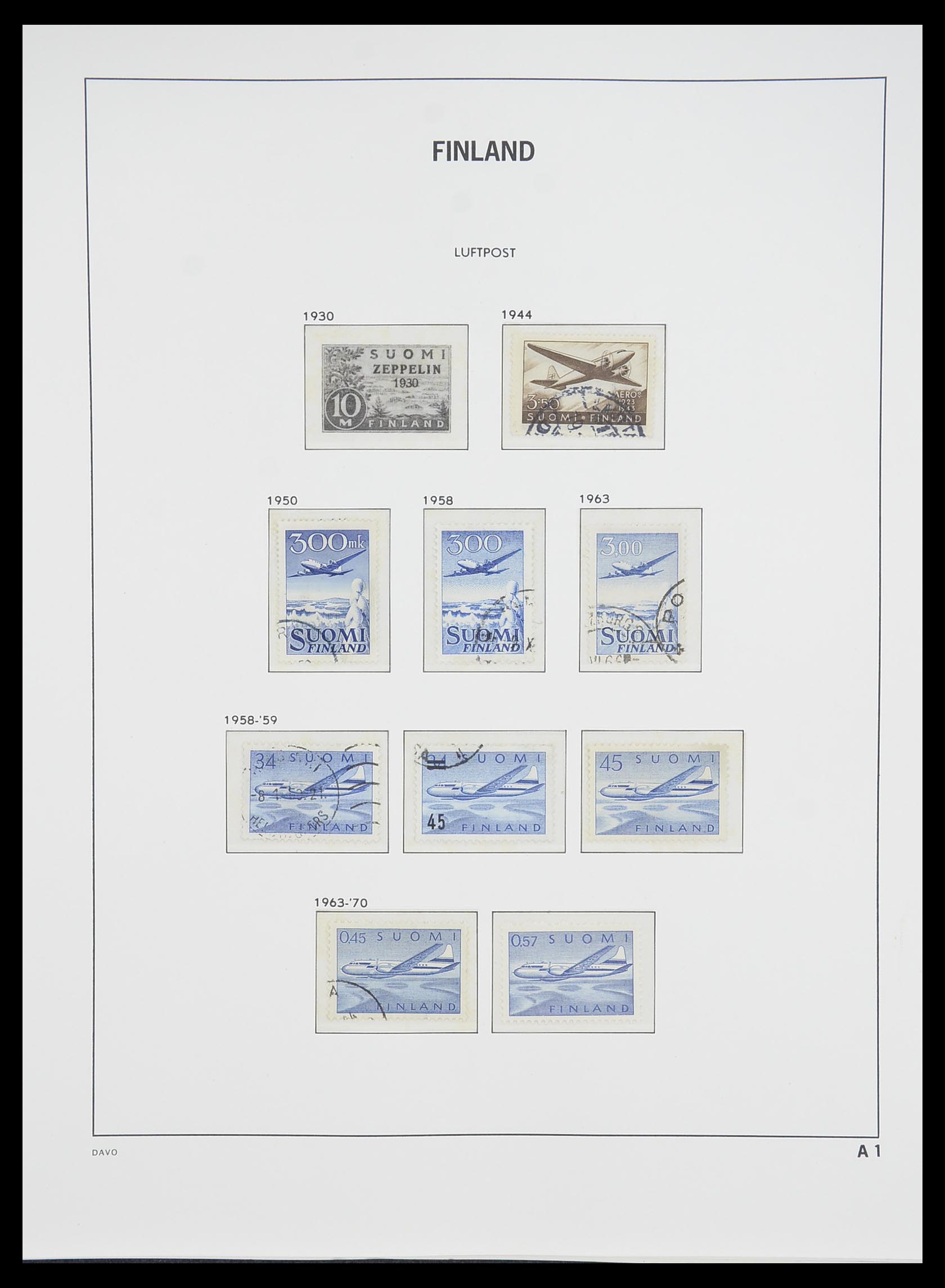 33729 076 - Postzegelverzameling 33729 Finland 1875-1998.