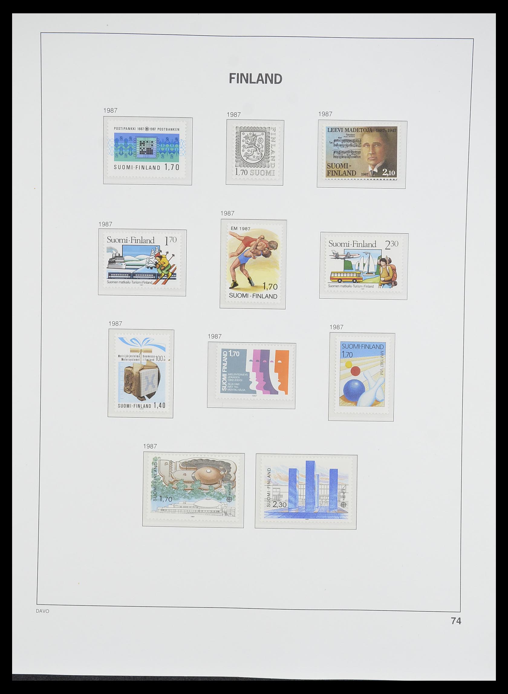 33729 084 - Postzegelverzameling 33729 Finland 1875-1998.