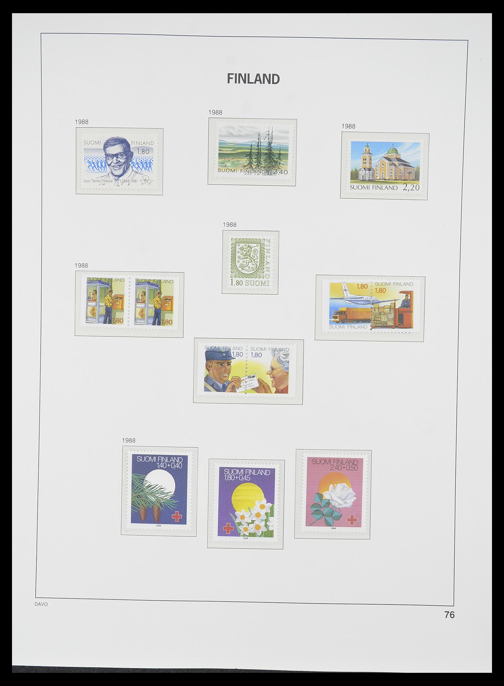 33729 086 - Postzegelverzameling 33729 Finland 1875-1998.